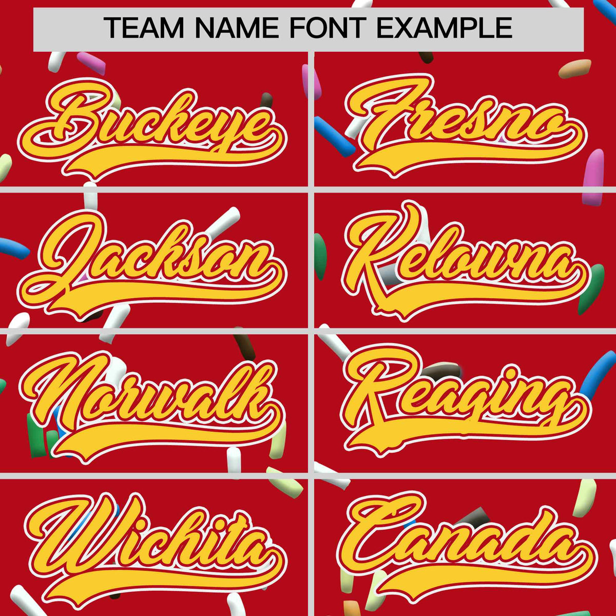 Custom Red Gold Ice Cream Pattern Personalized V-Neck Hockey Jersey