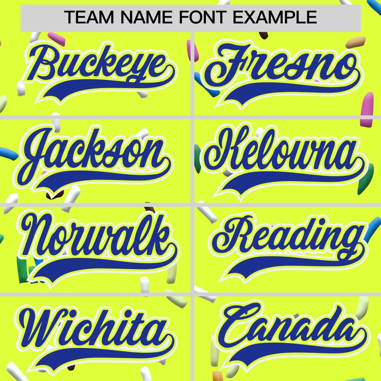 Custom Fluorescent Green Royal Blue Ice Cream Pattern Personalized V-Neck Hockey Jersey