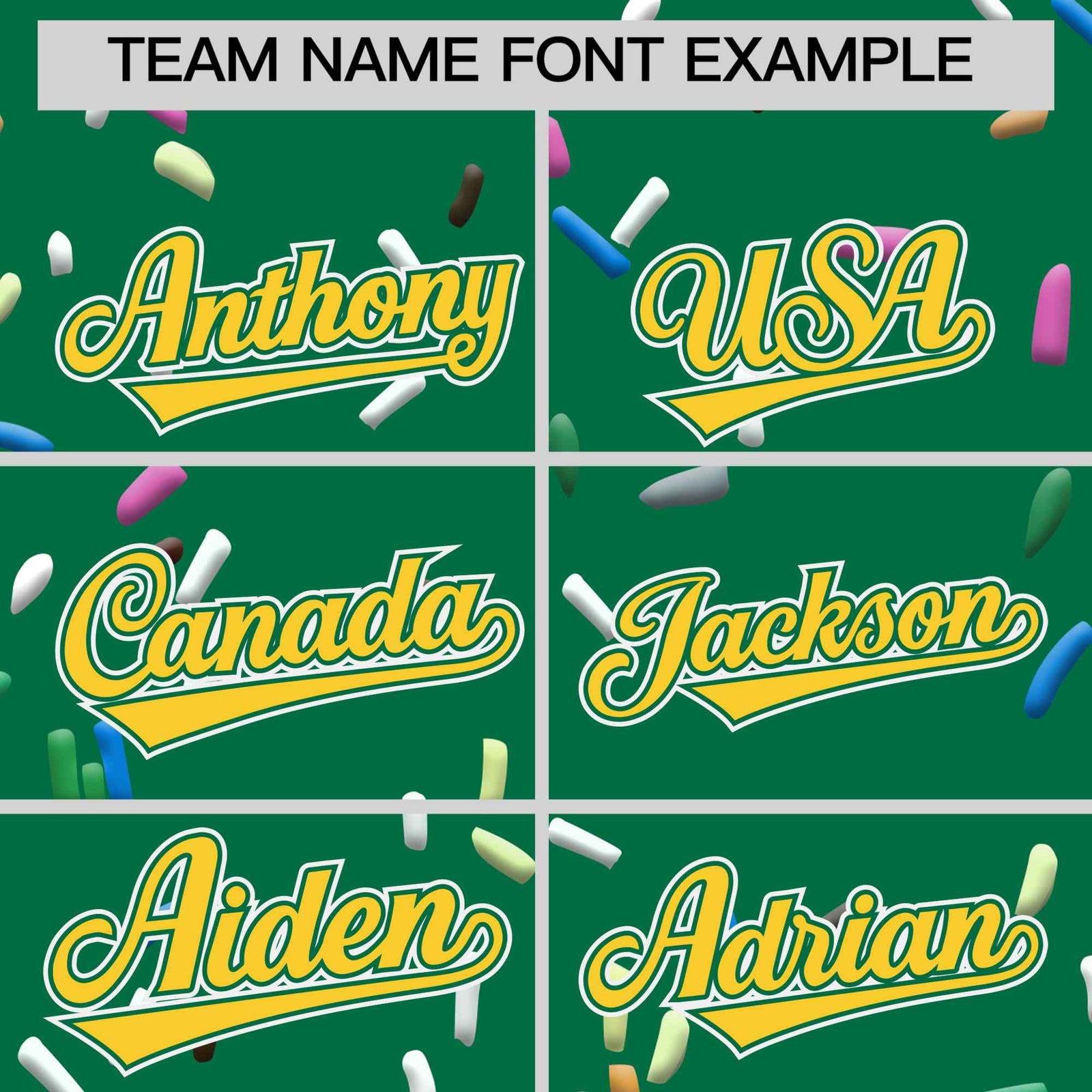 Custom Kelly Green Gold Ice Cream Pattern Personalized V-Neck Hockey Jersey| KXKSHOP