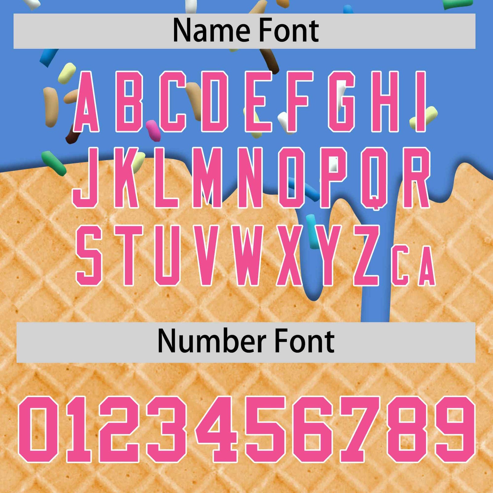 Custom Powder Blue Pink Ice Cream Pattern Personalized V-Neck Hockey Jersey| KXKSHOP