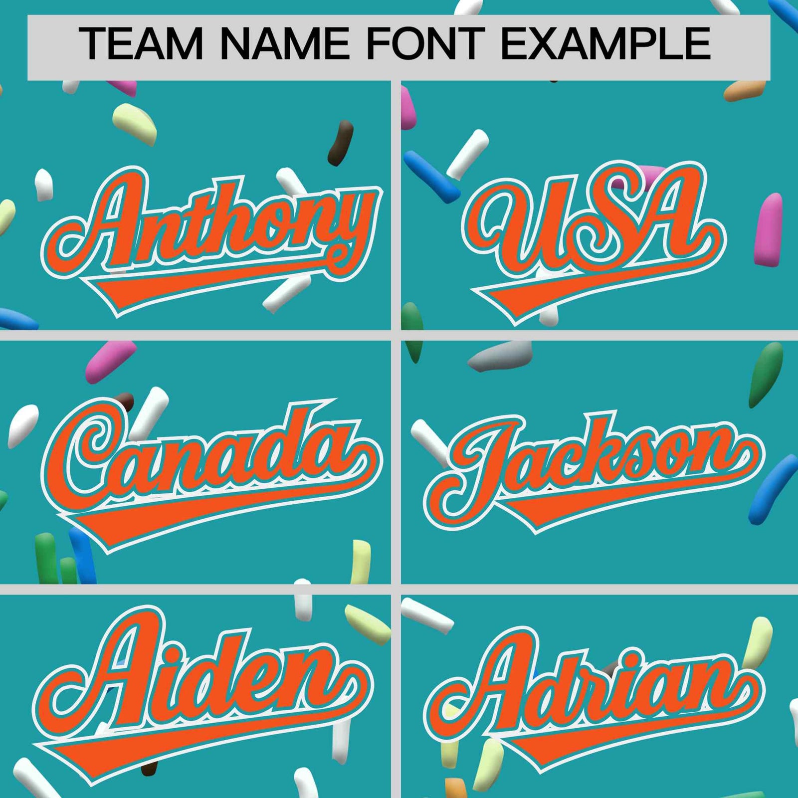 Custom Aqua Orange Ice Cream Pattern Personalized V-Neck Hockey Jersey| KXKSHOP