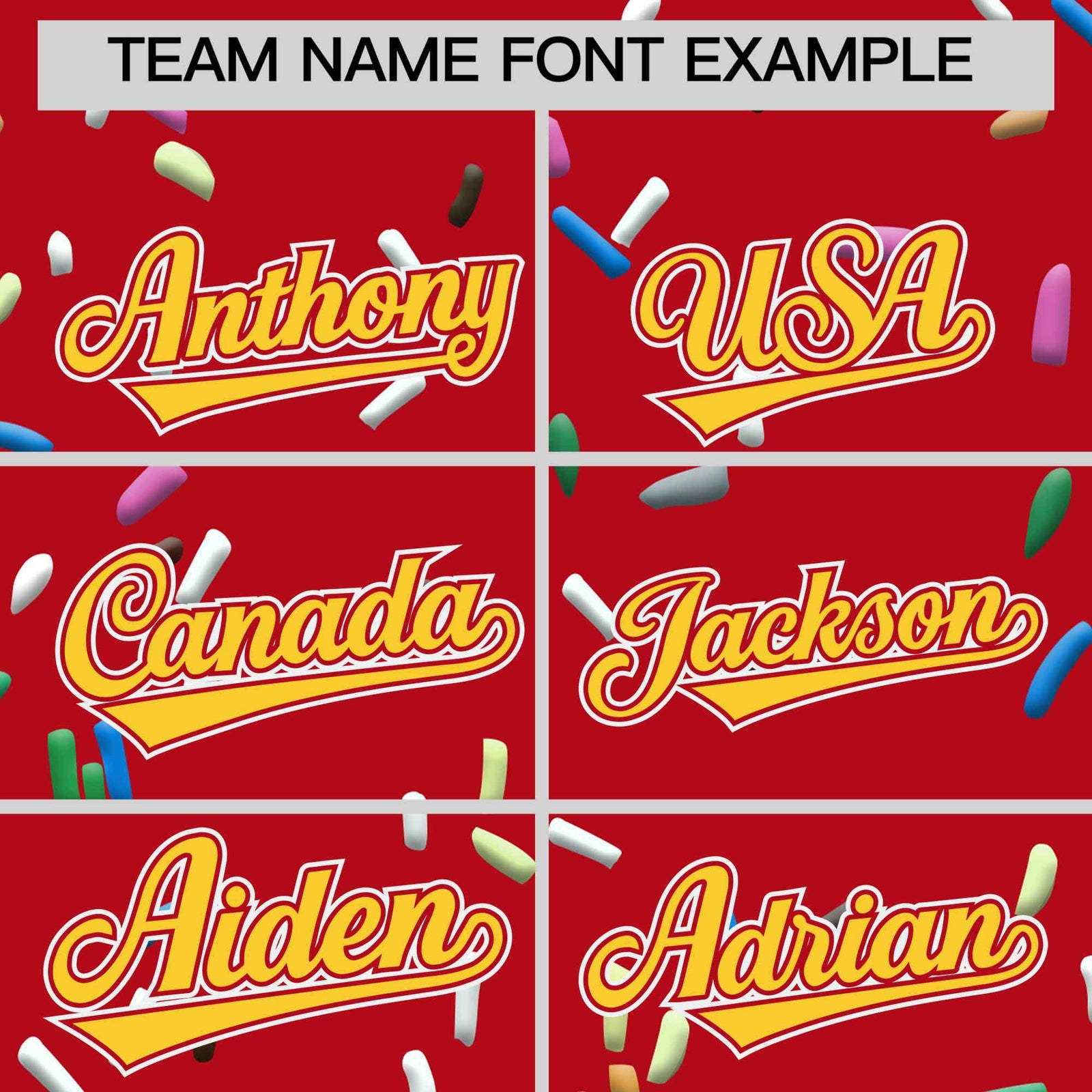 Custom Red Gold Ice Cream Pattern Personalized V-Neck Hockey Jersey| KXKSHOP