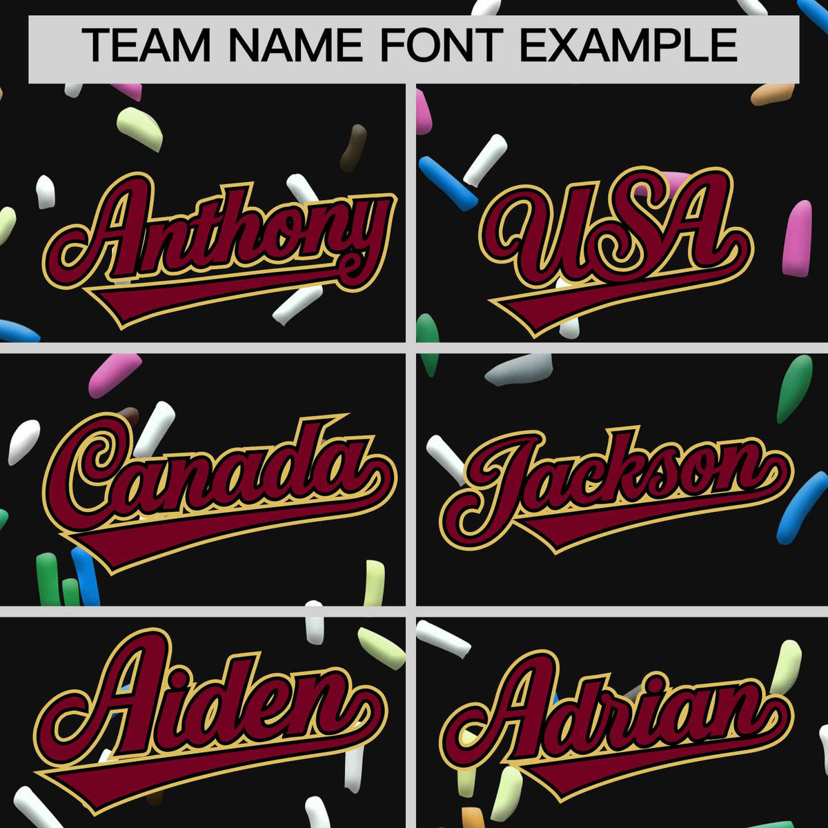 Custom Black Crimson Ice Cream Pattern Personalized V-Neck Hockey Jersey| KXKSHOP