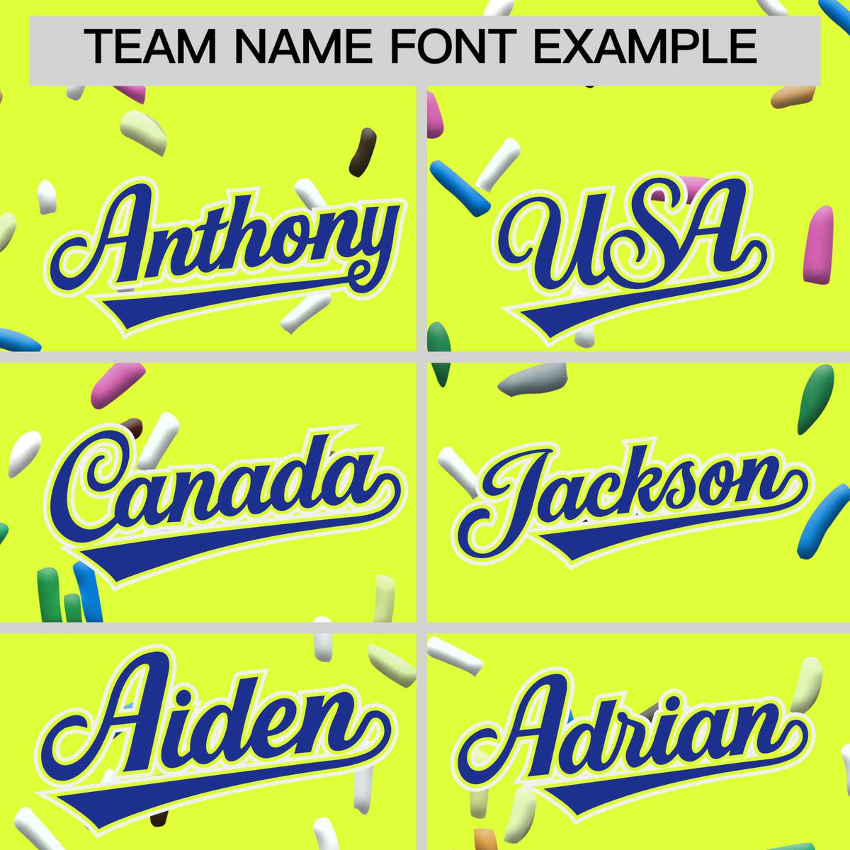 Custom Fluorescent Green Royal Blue Ice Cream Pattern Personalized V-Neck Hockey Jersey| KXKSHOP