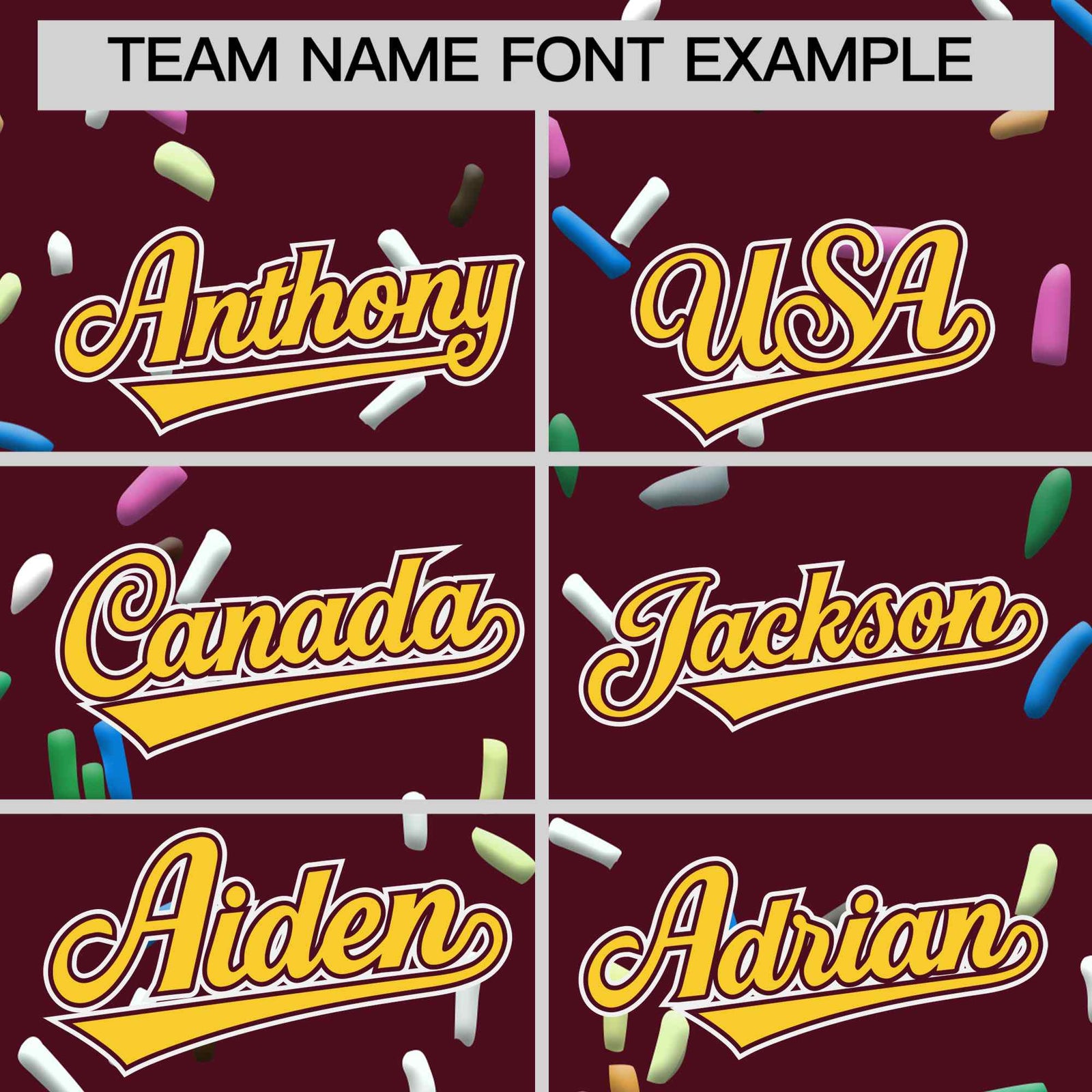 Custom Crimson Gold Ice Cream Pattern Personalized V-Neck Hockey Jersey| KXKSHOP