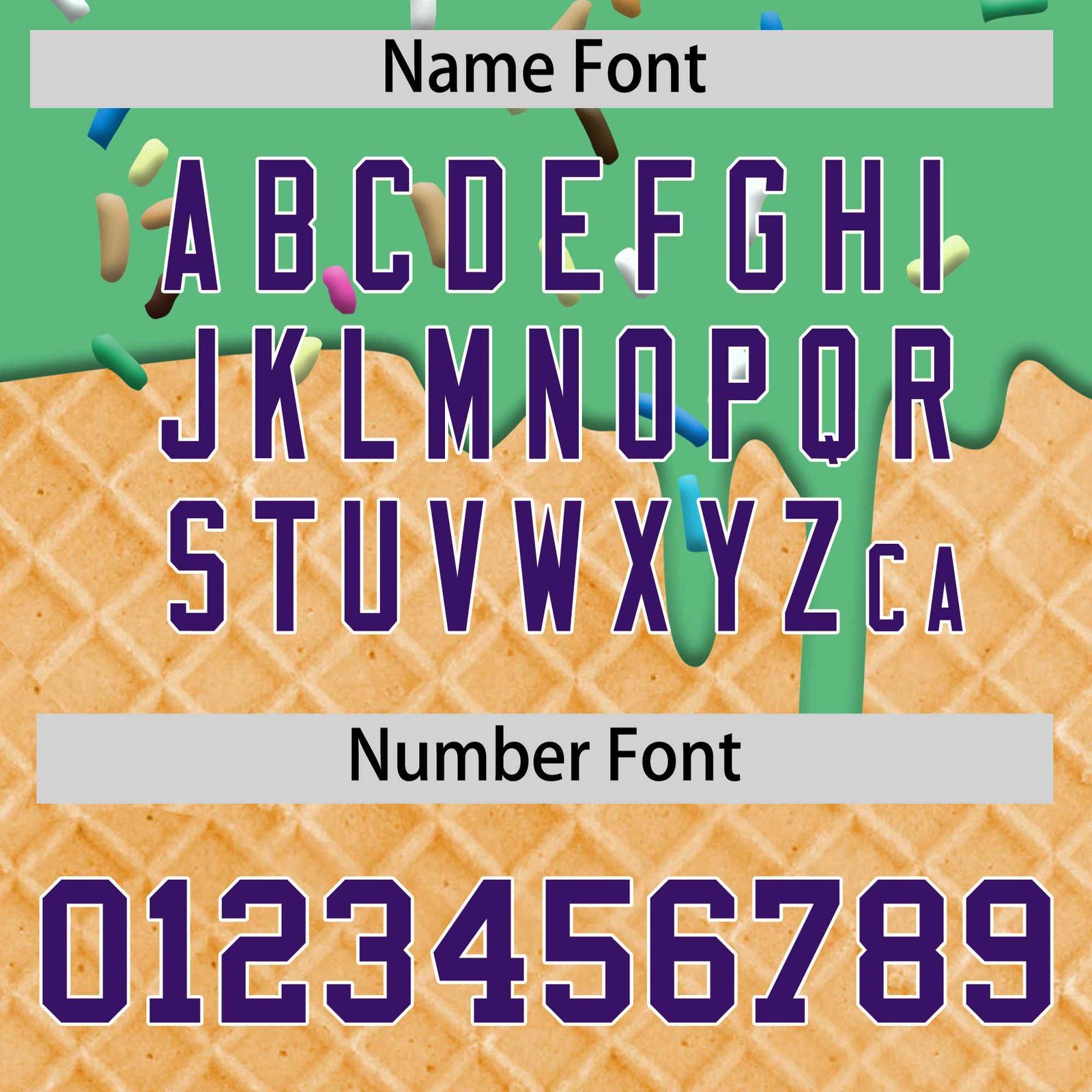 Custom Neon Green Purple Ice Cream Pattern Personalized V-Neck Hockey Jersey| KXKSHOP