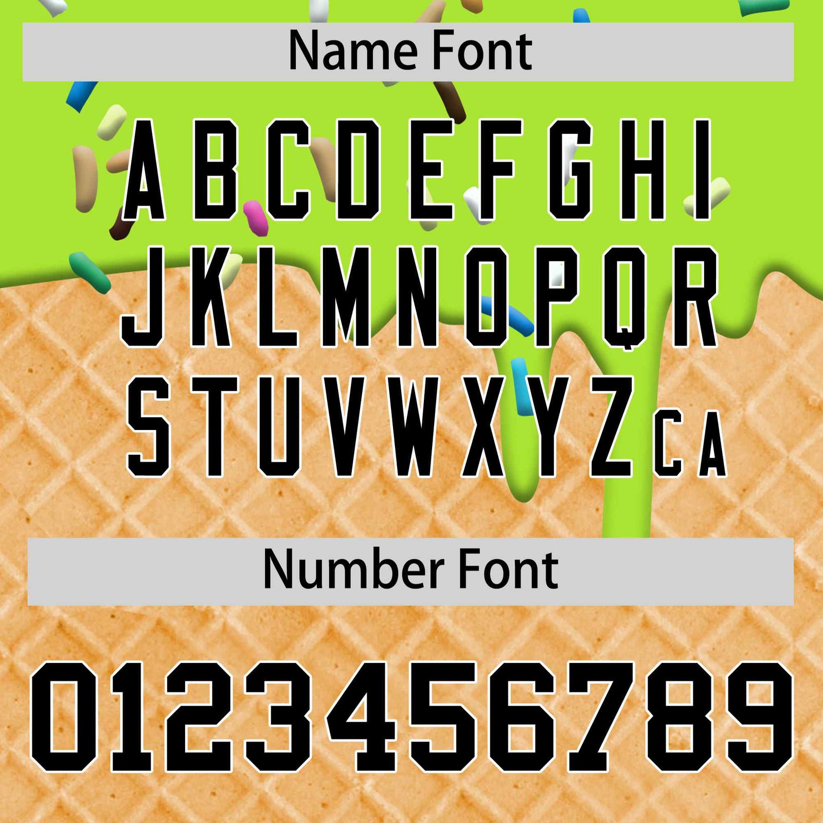 Custom Neon Green Black Ice Cream Pattern Personalized V-Neck Hockey Jersey| KXKSHOP