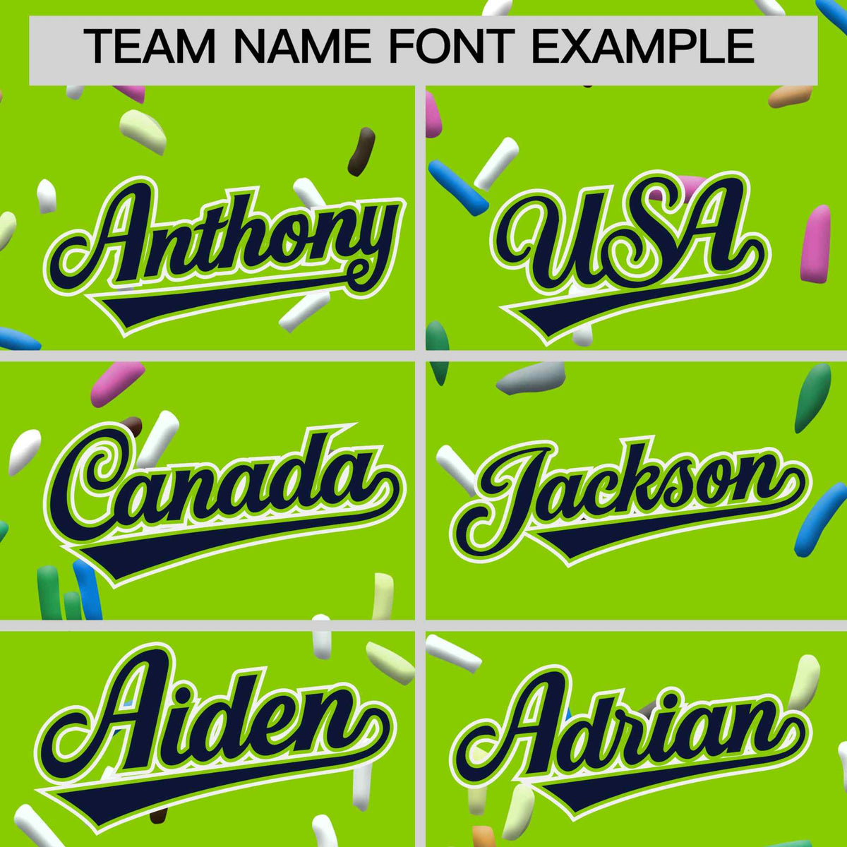 Custom Neon Green Navy Ice Cream Pattern Personalized V-Neck Hockey Jersey| KXKSHOP