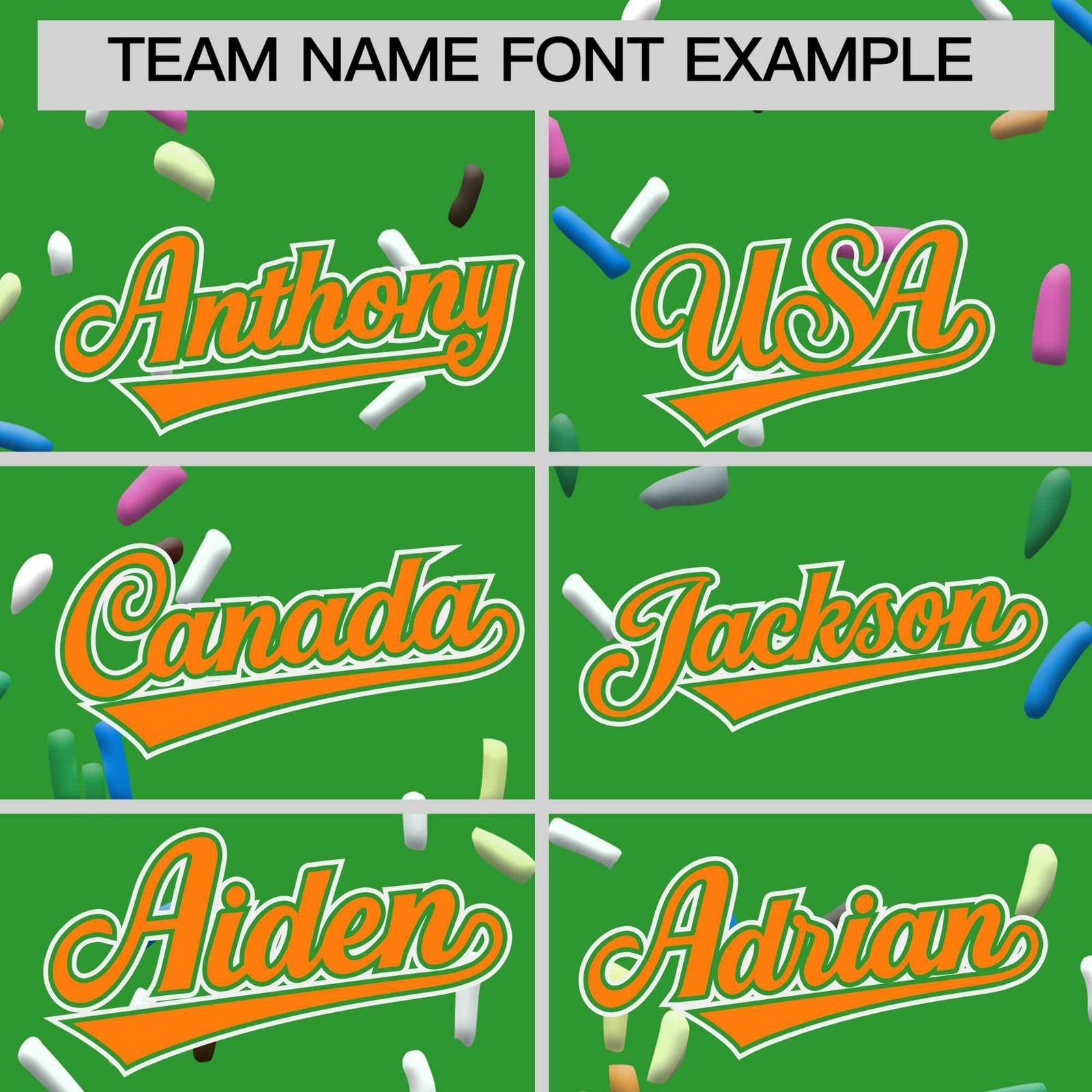 Custom Light Green Orange Ice Cream Pattern Personalized V-Neck Hockey Jersey| KXKSHOP