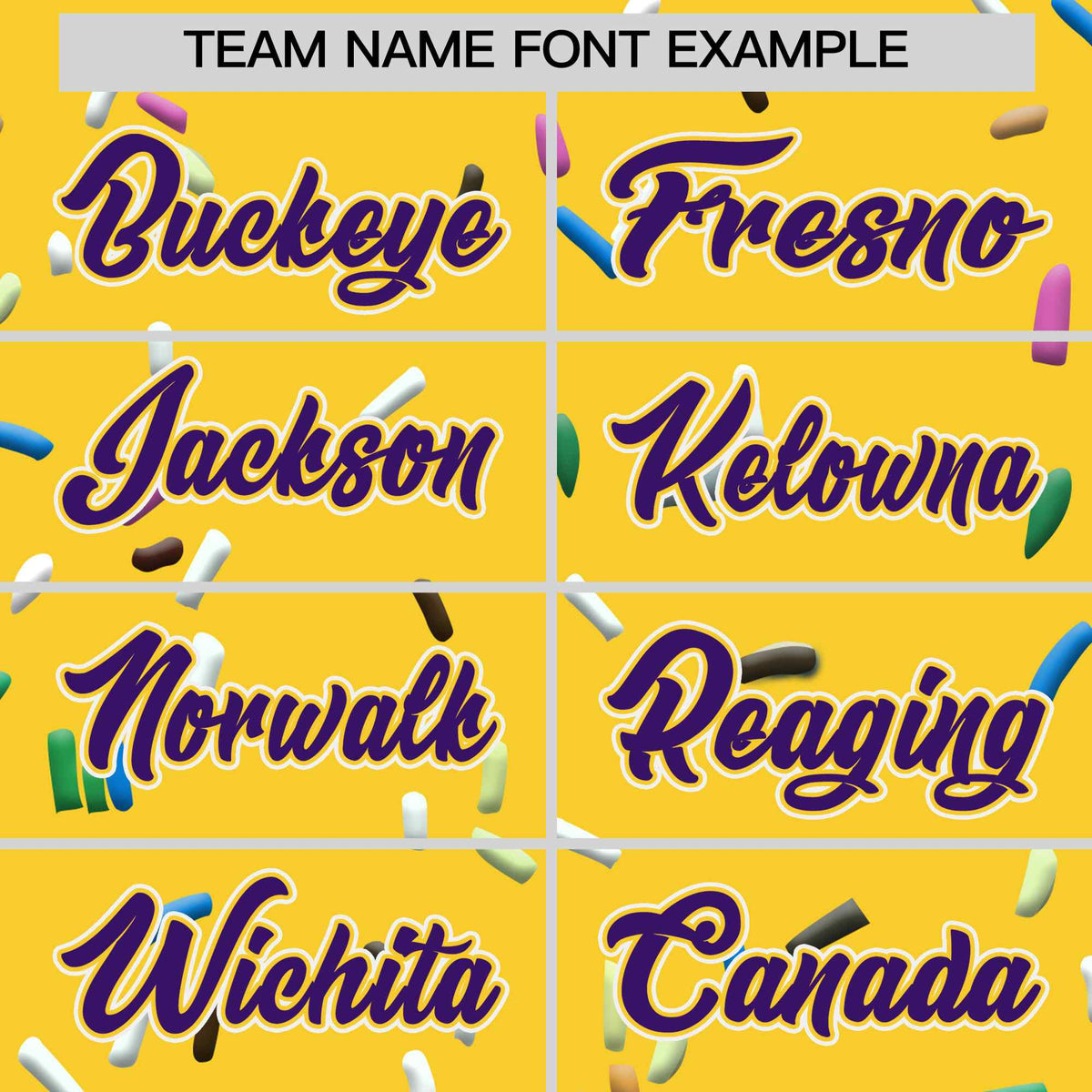 Custom Gold Purple Ice Cream Pattern Personalized V-Neck Hockey Jersey