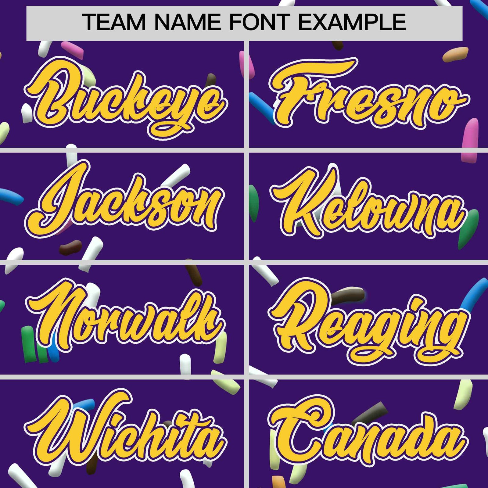 Custom Purple Gold Ice Cream Pattern Personalized V-Neck Hockey Jersey