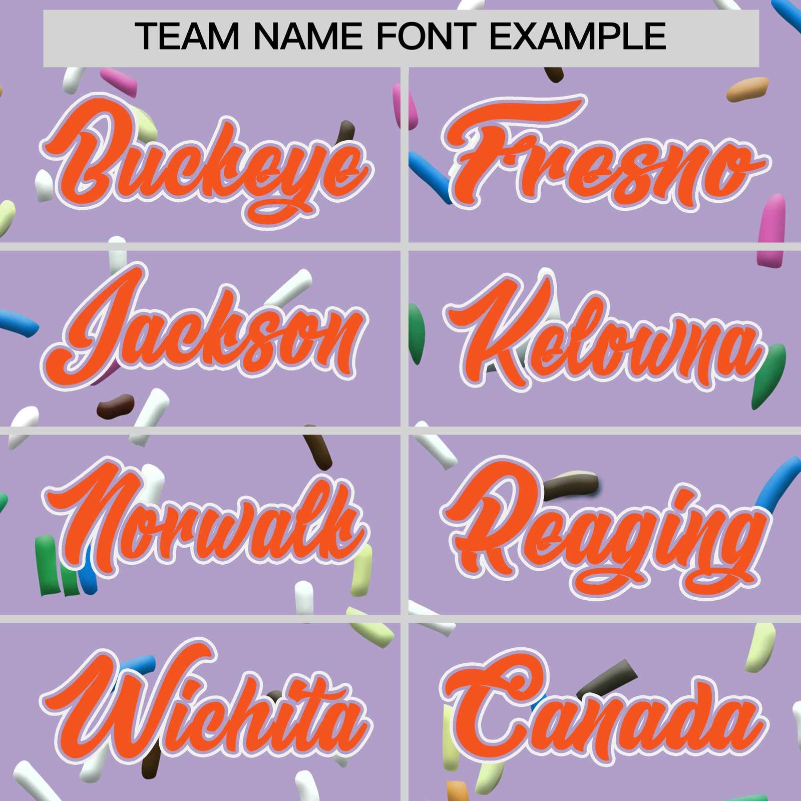 Custom Light Purple Orange Ice Cream Pattern Personalized V-Neck Hockey Jersey