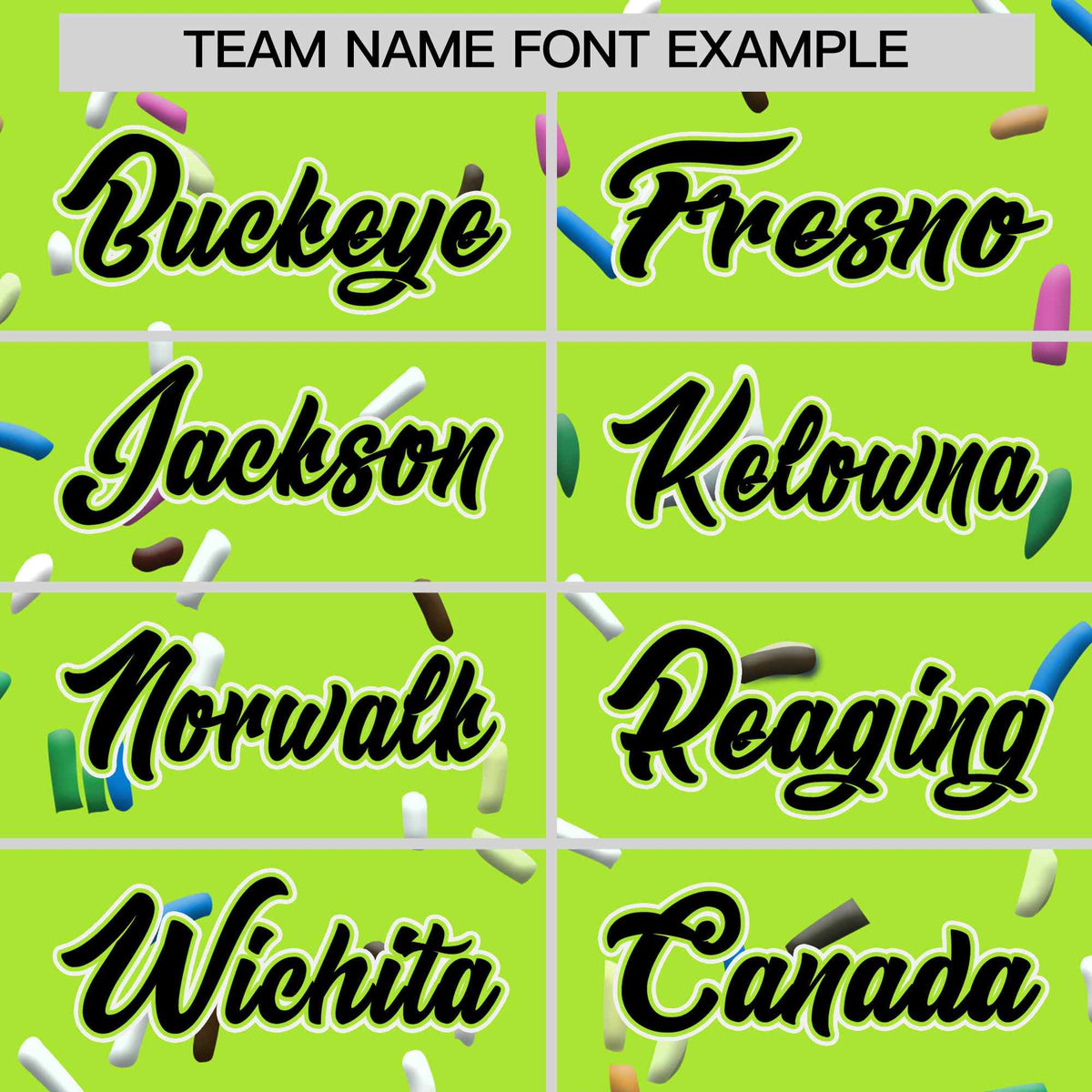 Custom Neon Green Black Ice Cream Pattern Personalized V-Neck Hockey Jersey