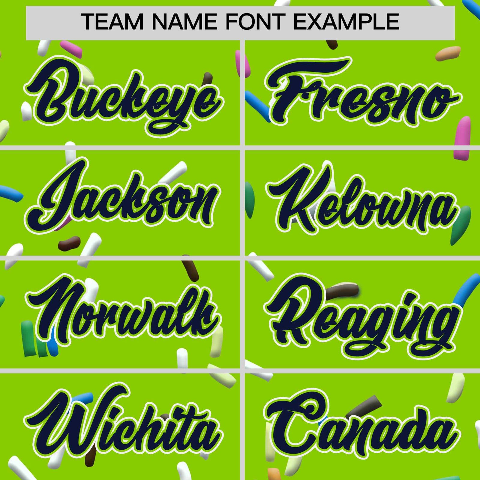 Custom Neon Green Navy Ice Cream Pattern Personalized V-Neck Hockey Jersey