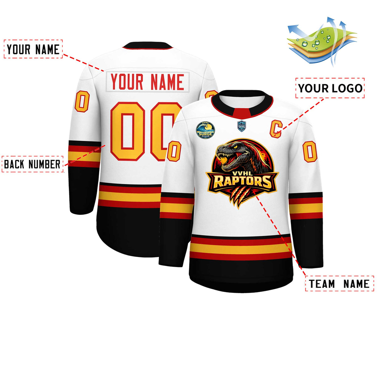 VVHL S10 RAPTORS Hockey Jersey