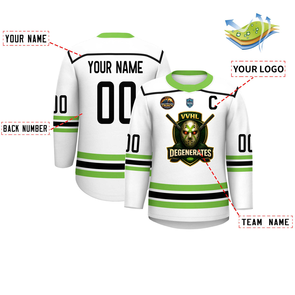 VVHL S10 Degenerates Hockey Jersey