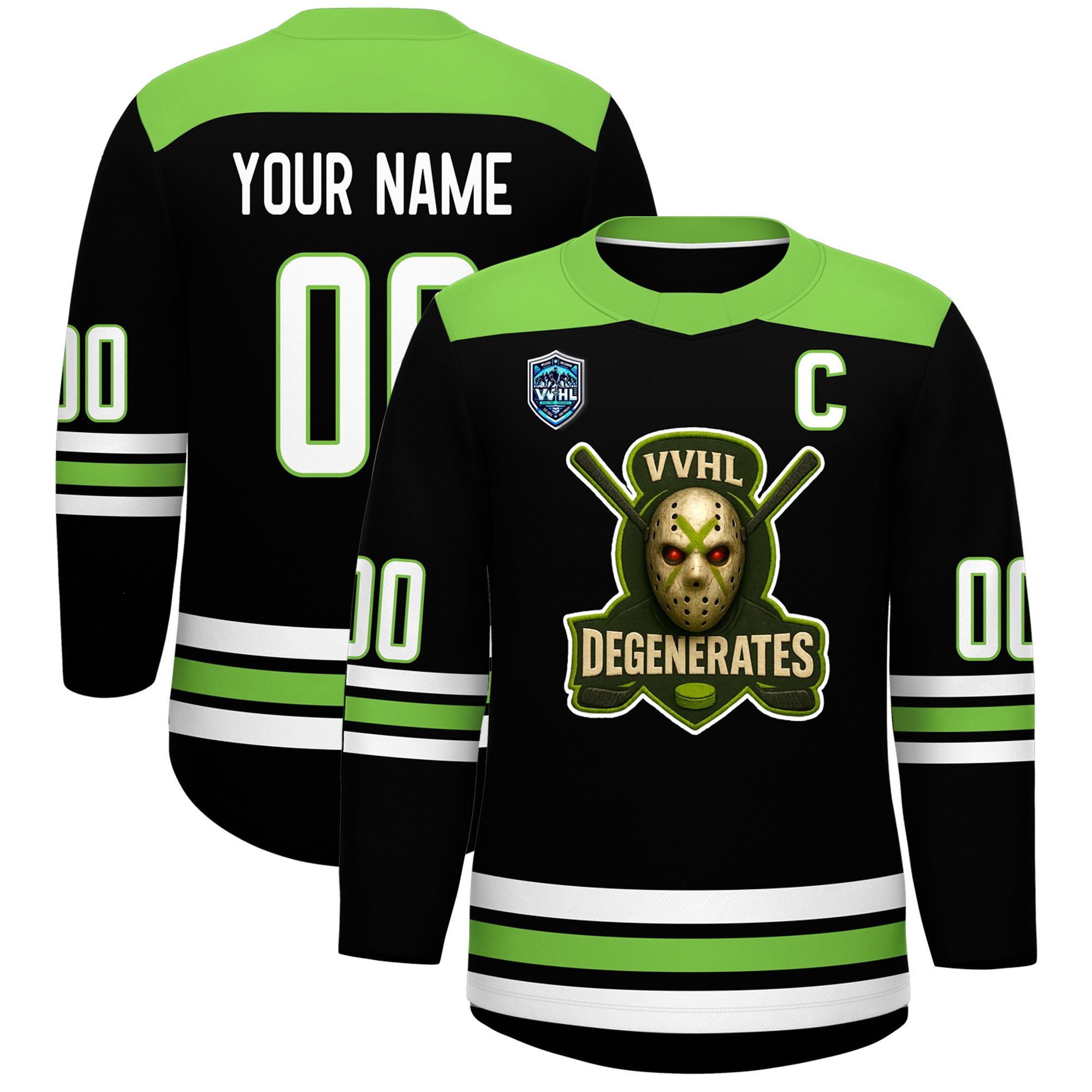 VVHL S8 Degenerates NWO Red Hockey Jersey