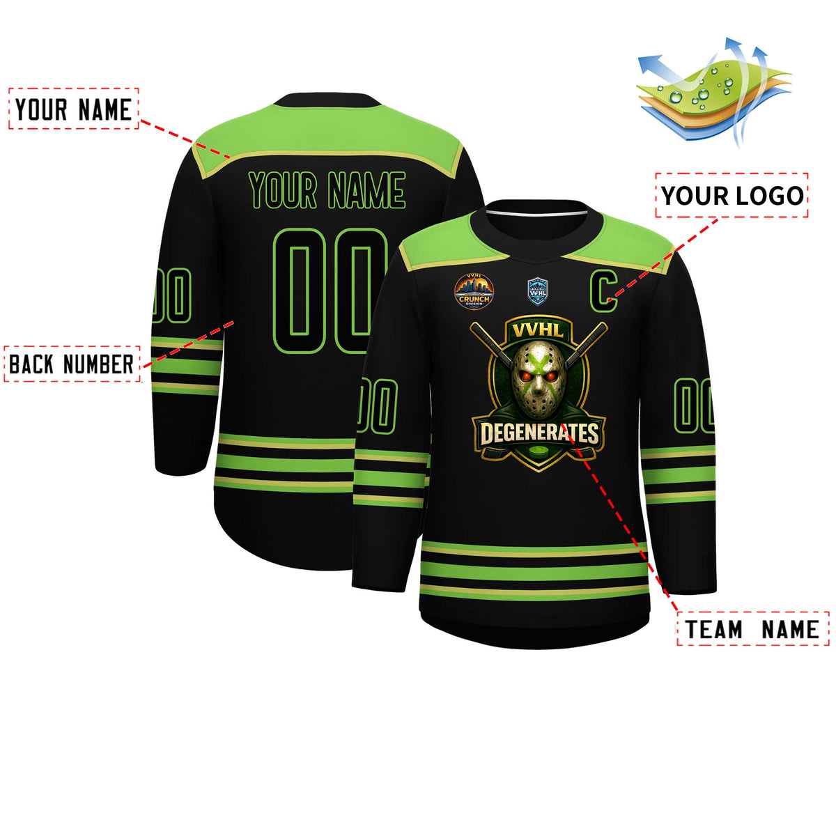 VVHL S10 Degenerates Hockey Jersey