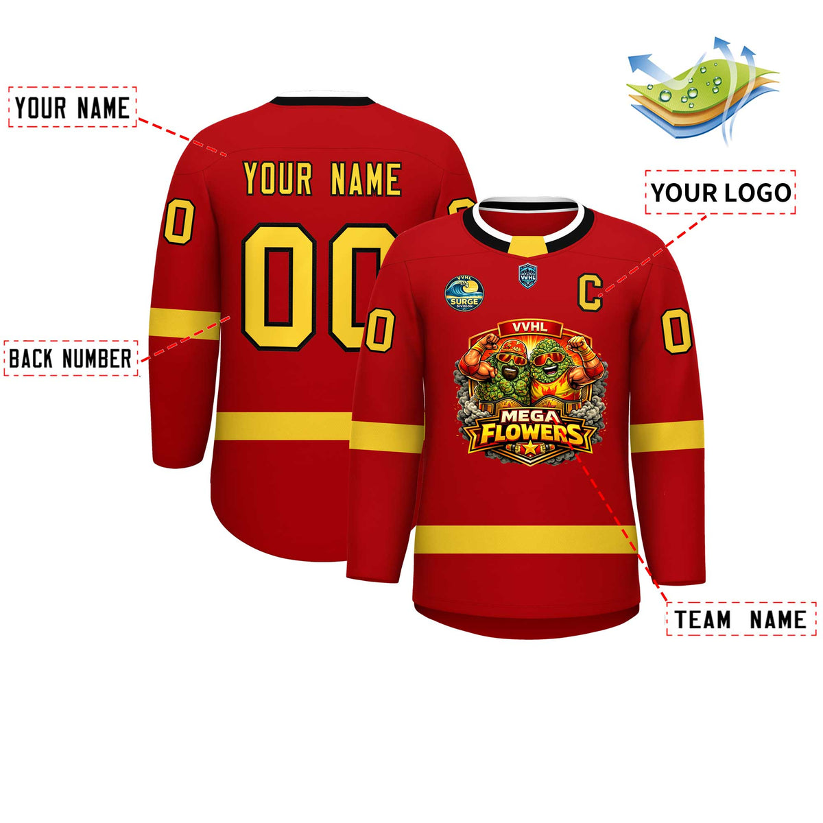 VVHL S10 MEGA FLOWERS Hockey Jersey