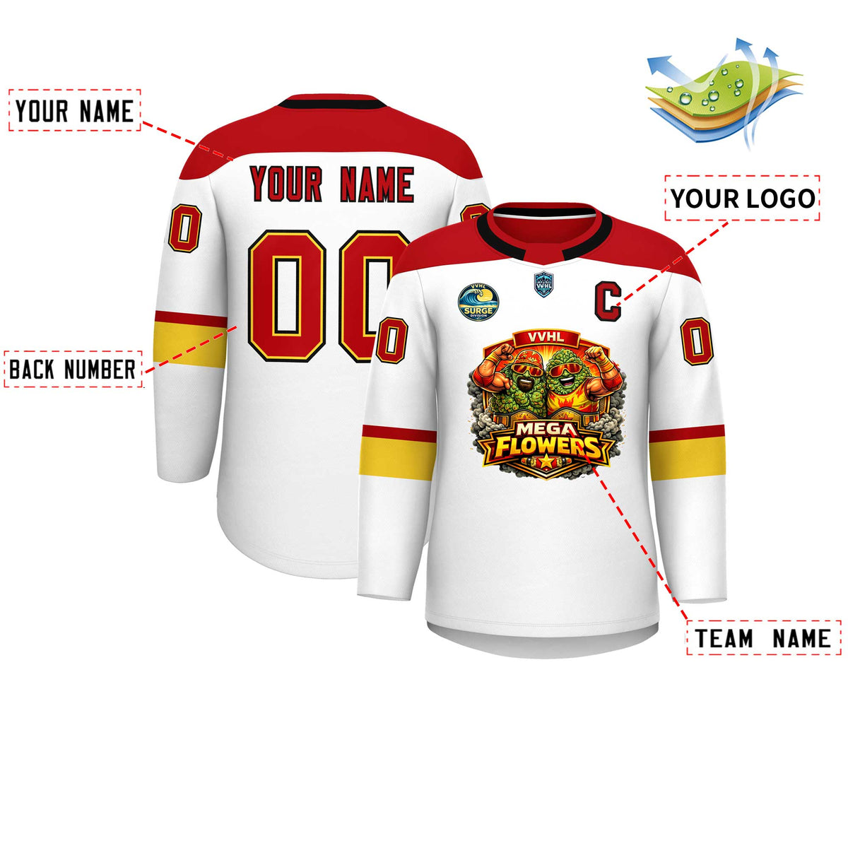VVHL S10 MEGA FLOWERS Hockey Jersey