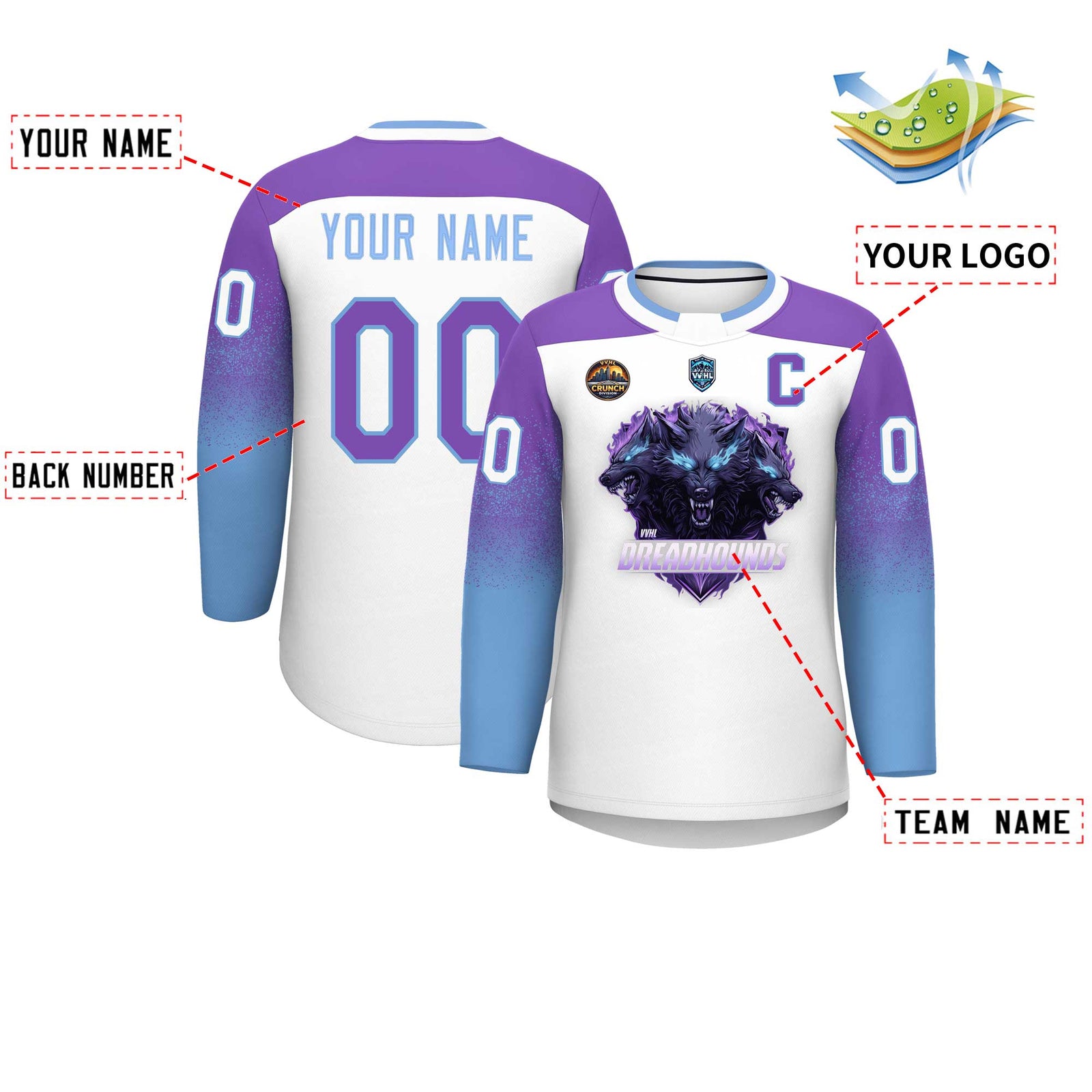 VVHL S10 DREADHOUNDS Hockey Jersey