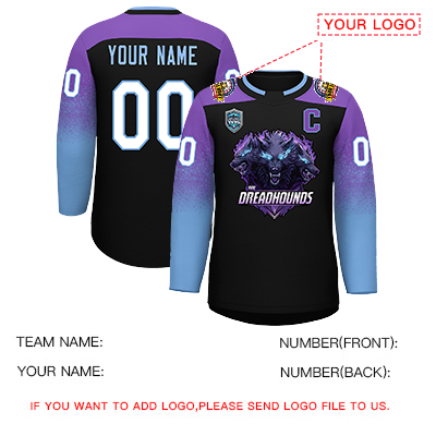 VVHL S9 Dreadhounds  White Black Hockey Jersey