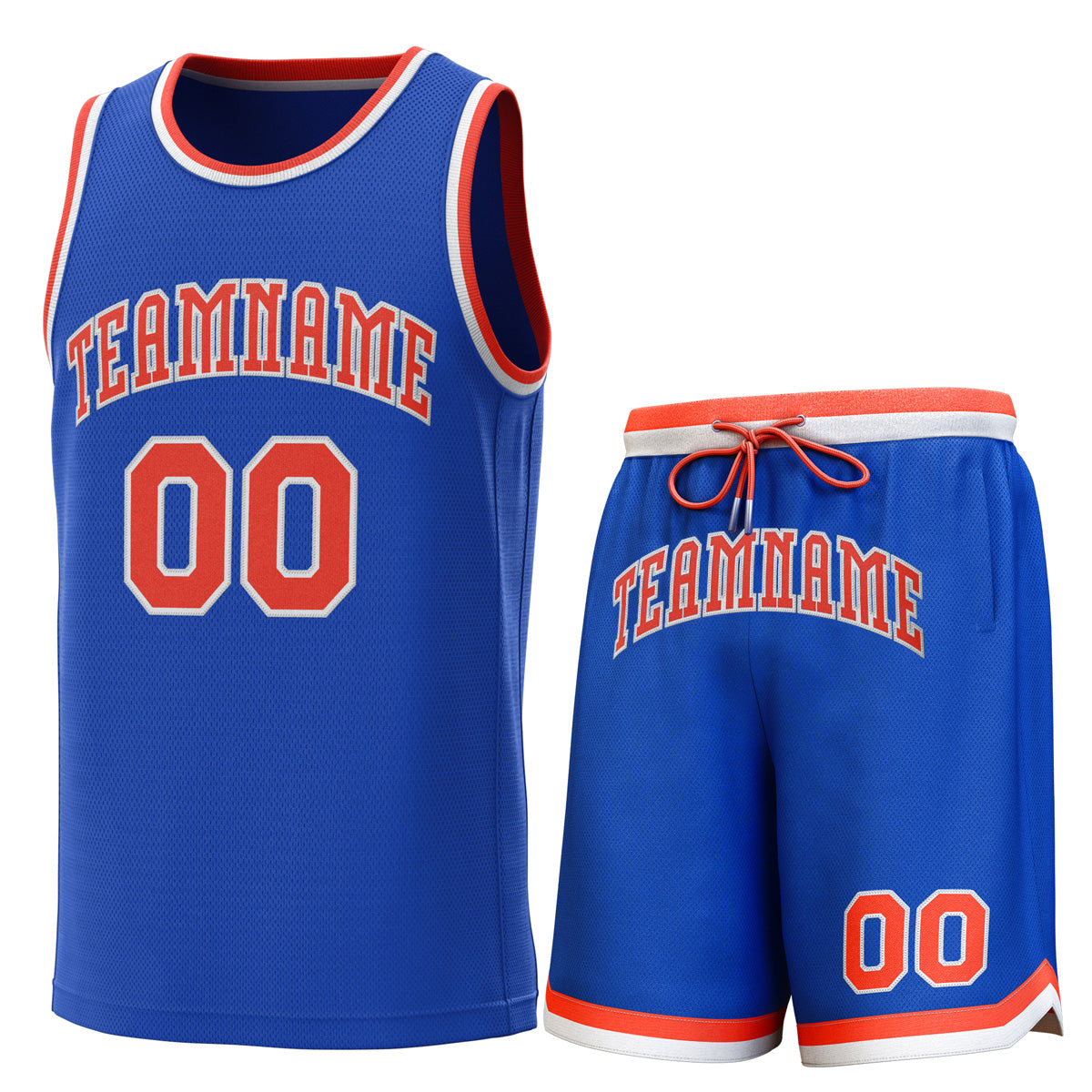 Custom Royal-Orange Classic Sets Basketball Jersey