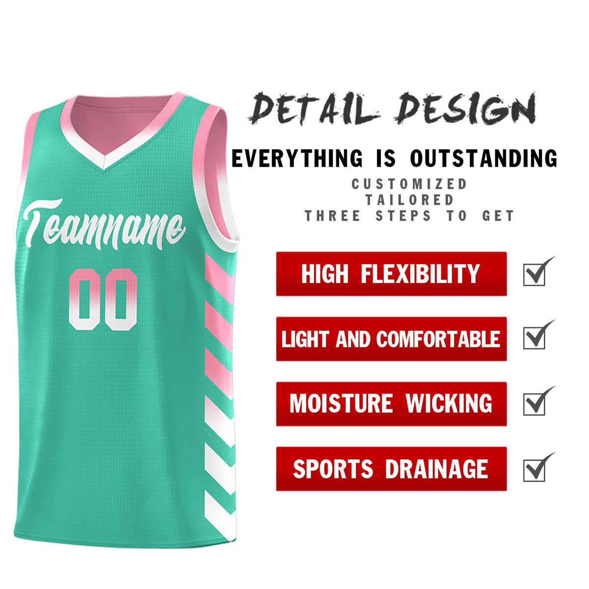 Custom Light Pink Bright Green Reversible Basketball Jersey Kits - Side Arrow Bright Green White Gradient