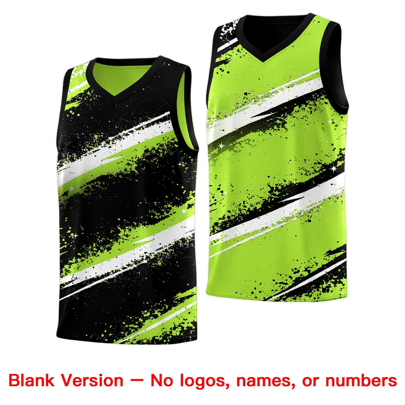 Custom Black Green White Basketball Jersey Stellar Strike Series Velocity Breathable