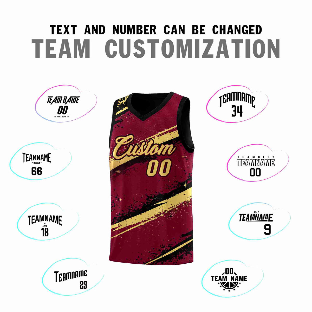 Custom Crimson Black Khaki Basketball Jersey Stellar Strike Series Dynamic Breathable