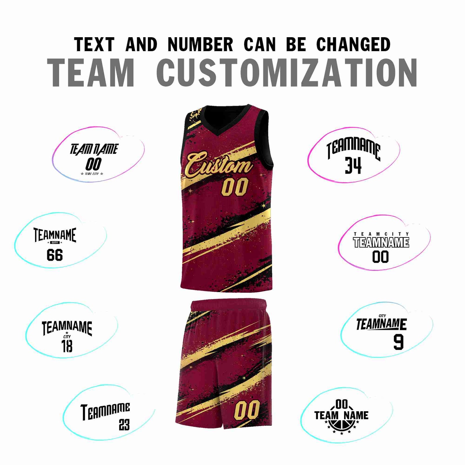 Custom Crimson Black Khaki Basketball Jersey Stellar Strike Series Dynamic Breathable
