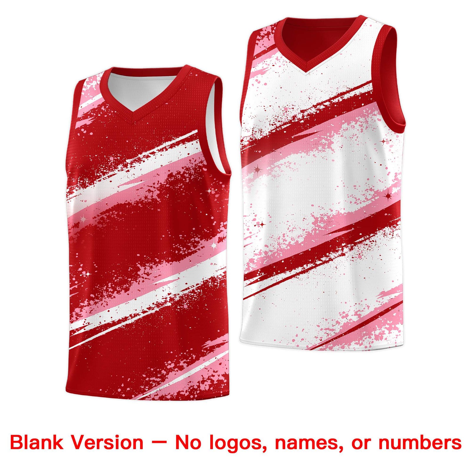 Custom Red Light Pink White Basketball Jersey Stellar Strike Series Impact Lightweight