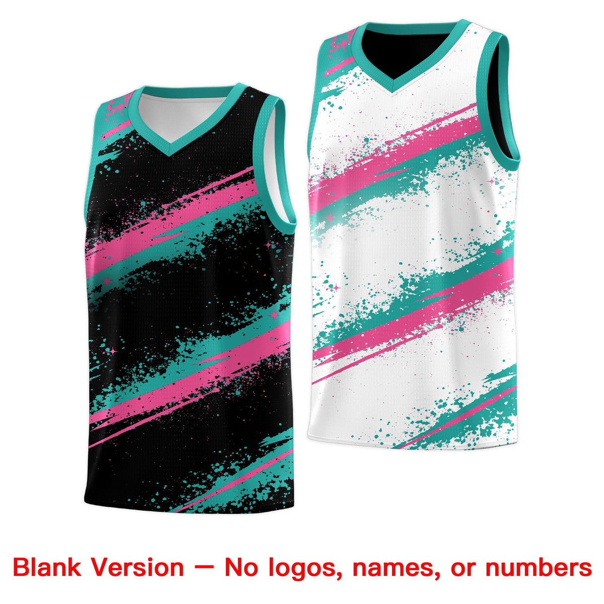 Custom Black Aqua Pink Basketball Jersey Stellar Strike Series Cosmic Lightweight