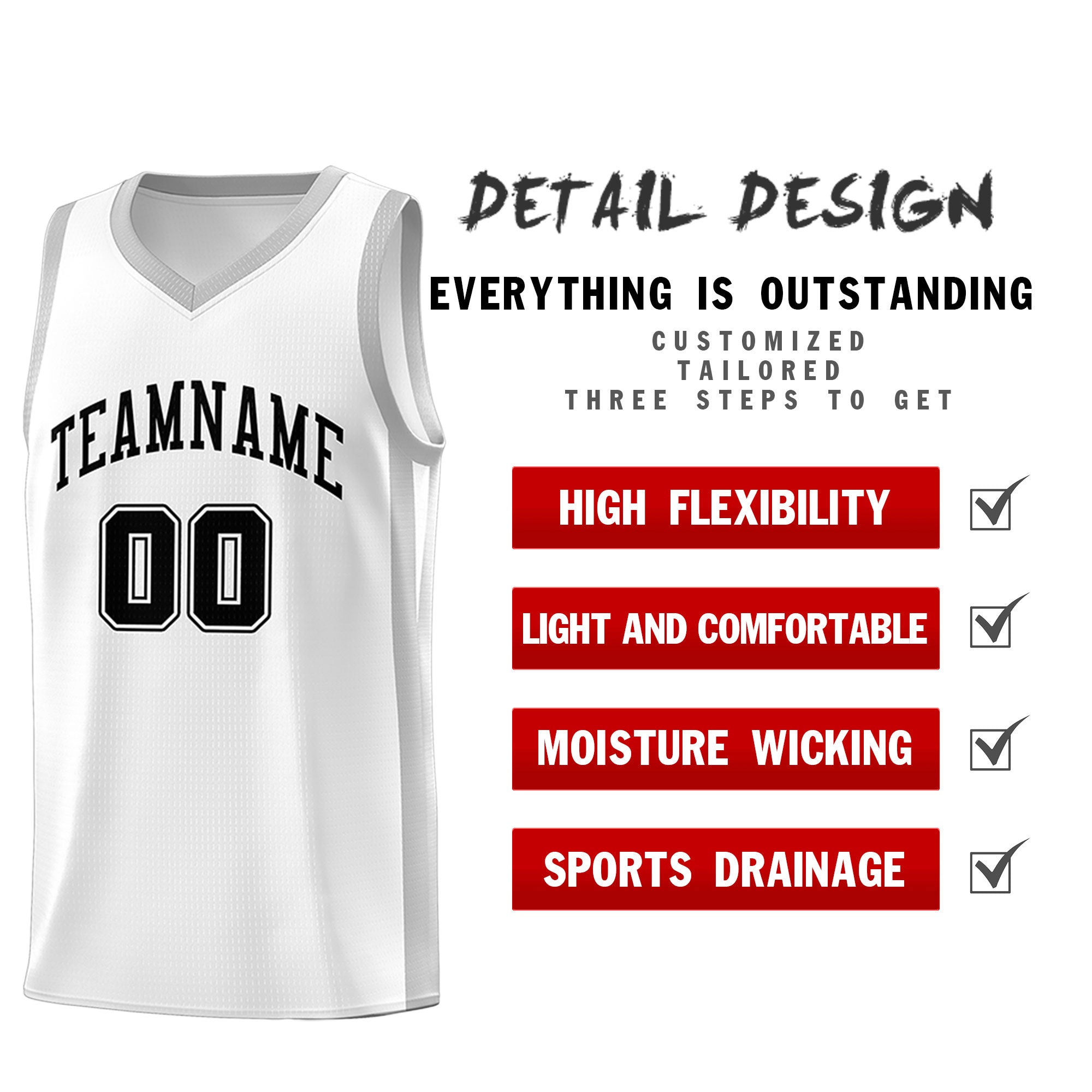 Fans-Made | Custom Black White Double Side Sets Men Basketball Jersey ¨C Available for Reorder
