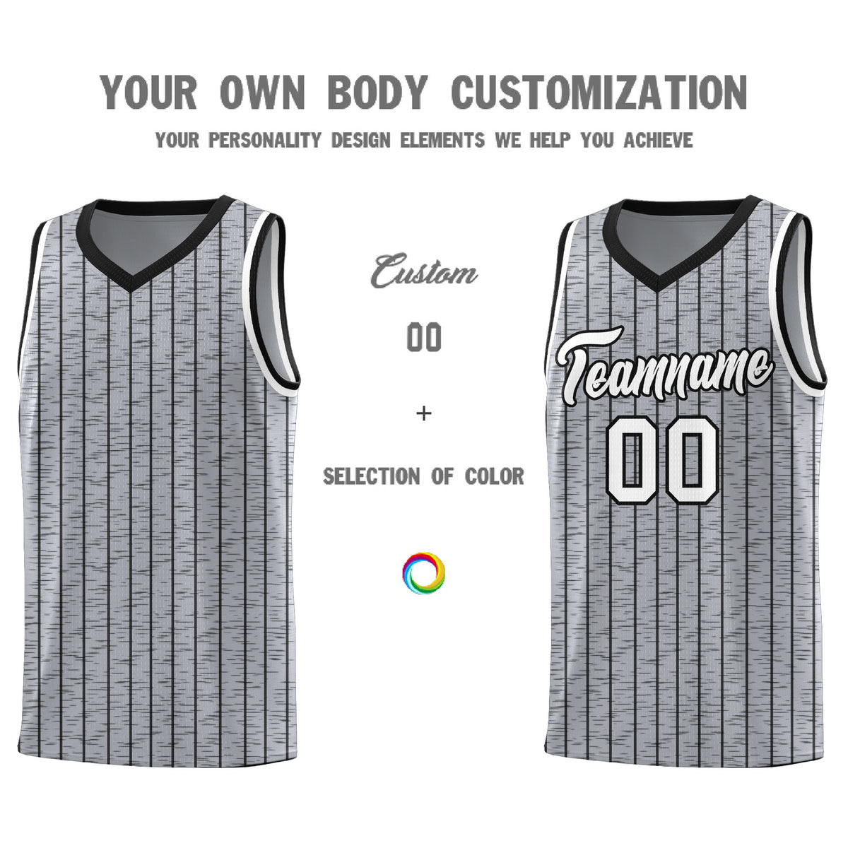Custom Gray Custom Gray Pinstripe Retro Sets Uniform Basketball Jersey