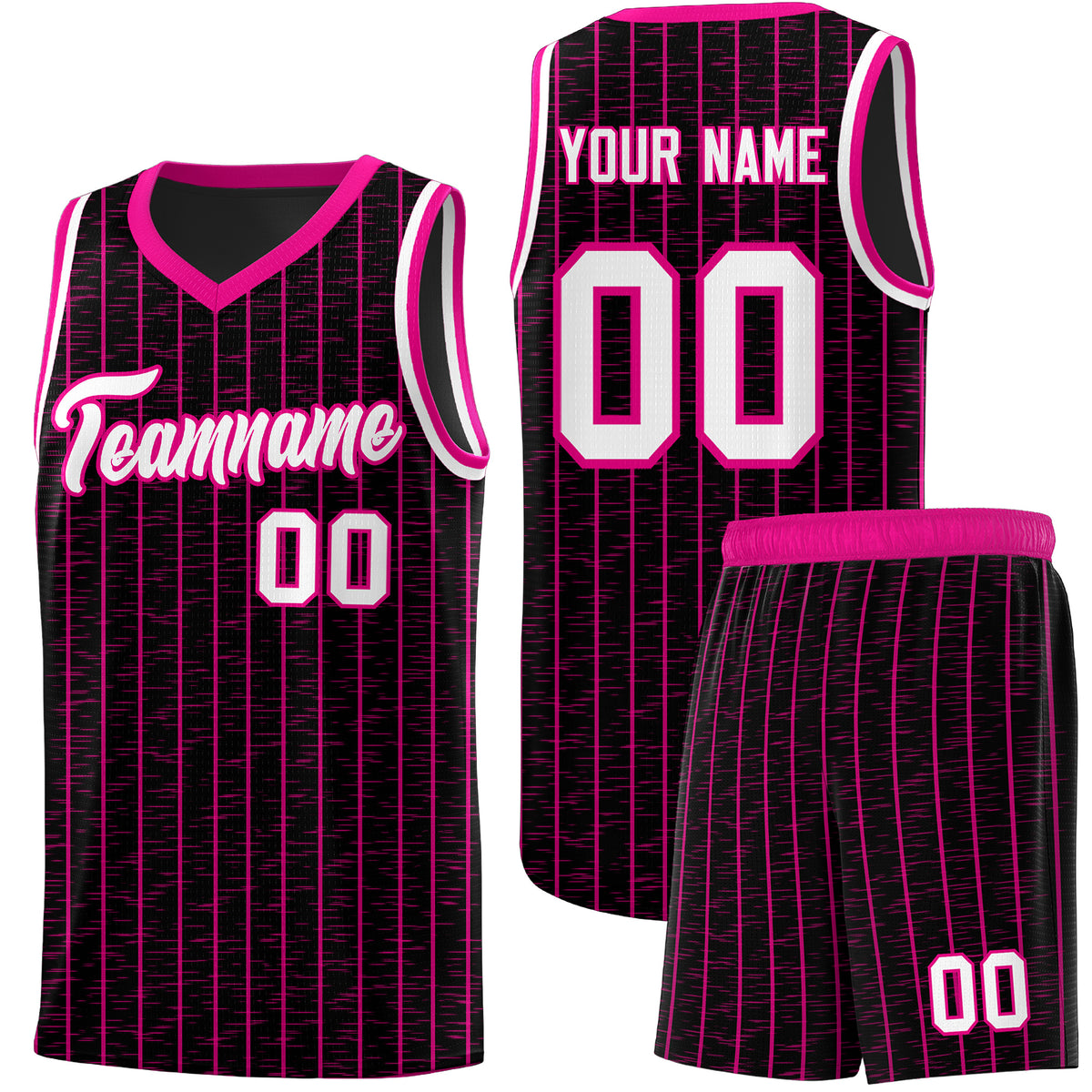 Custom Black Custom Gray Pinstripe Retro Sets Uniform Basketball Jersey