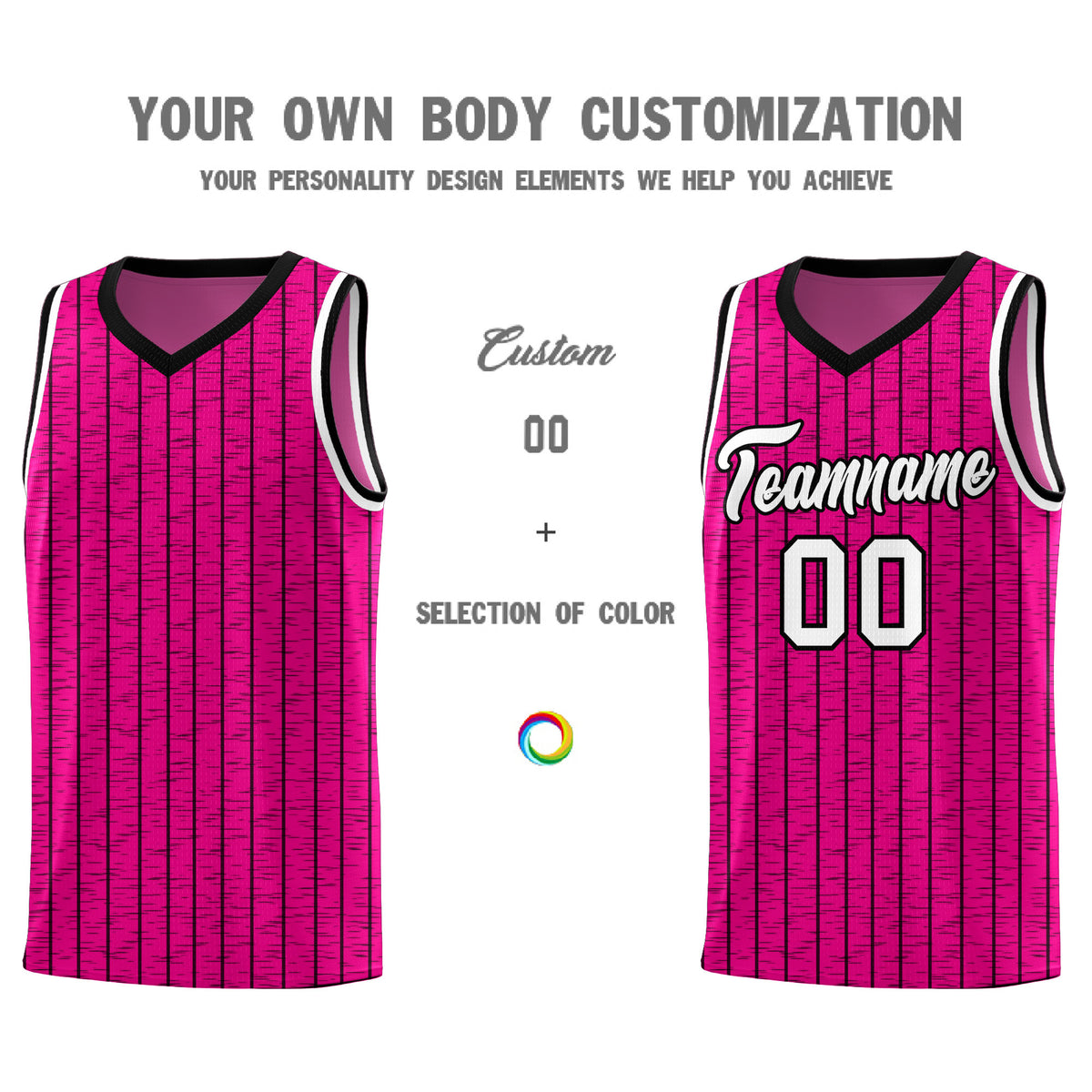 Custom Pink Custom Gray Pinstripe Retro Sets Uniform Basketball Jersey