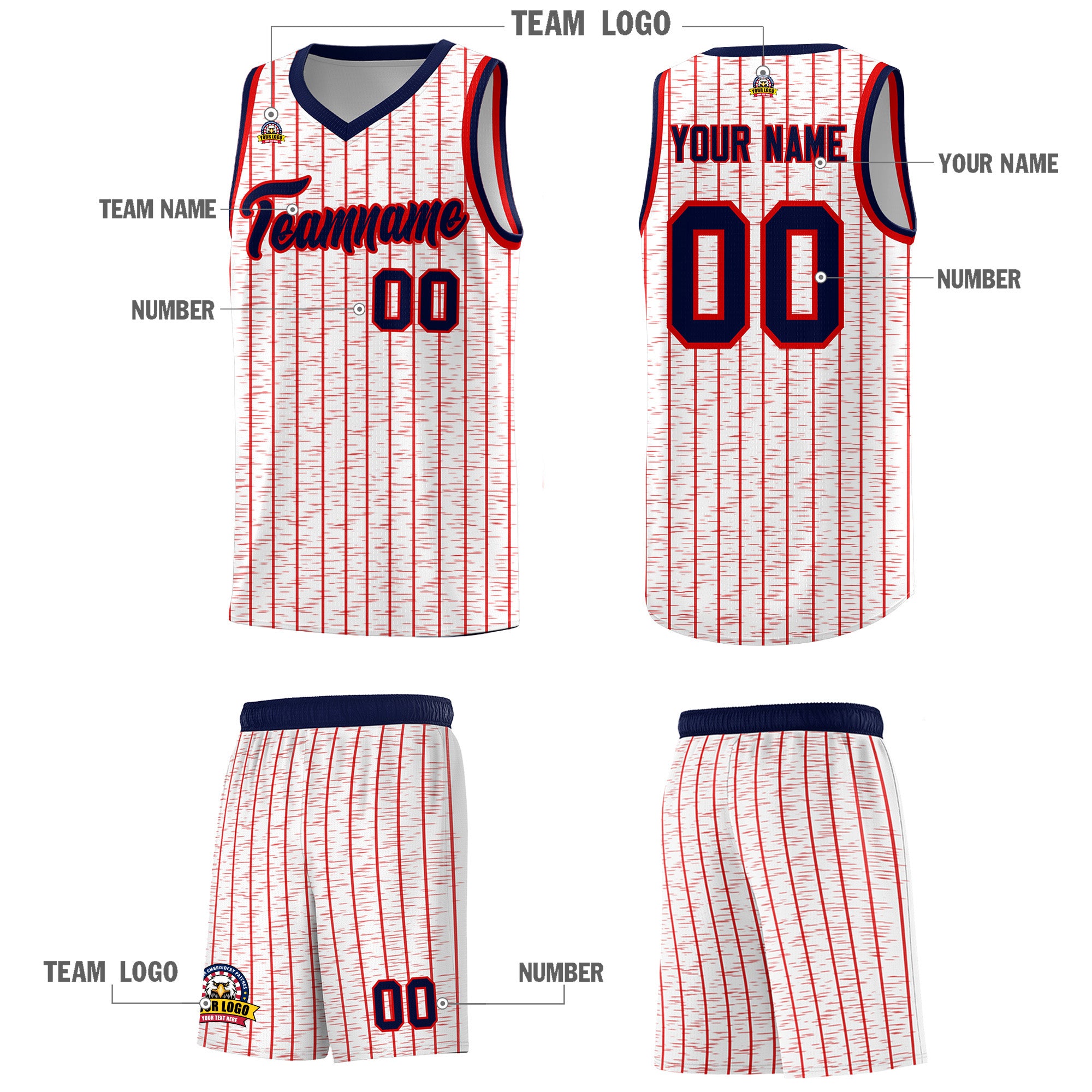 Custom White Custom Gray Pinstripe Retro Sets Uniform Basketball Jersey