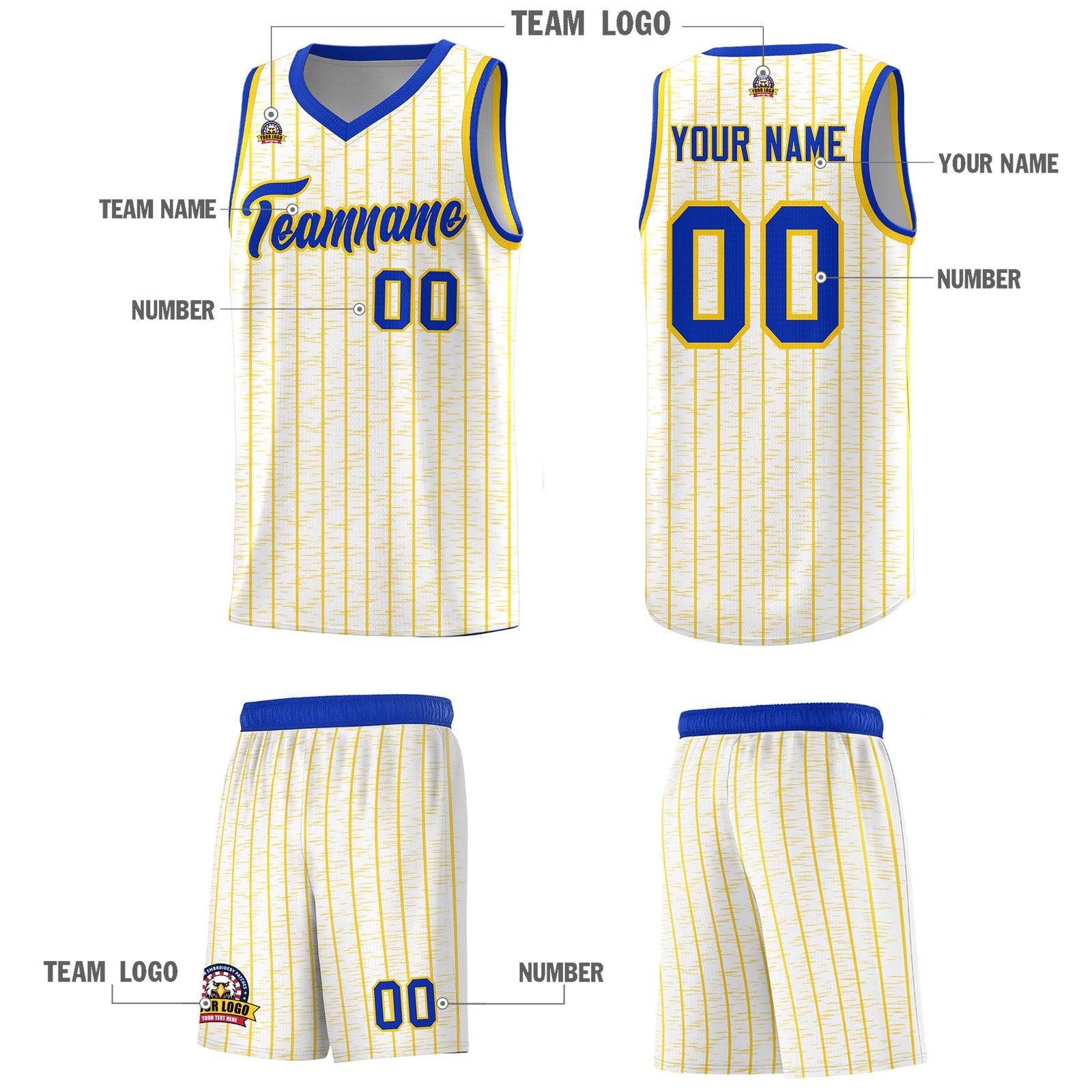 Custom White Custom Gray Pinstripe Retro Sets Uniform Basketball Jersey