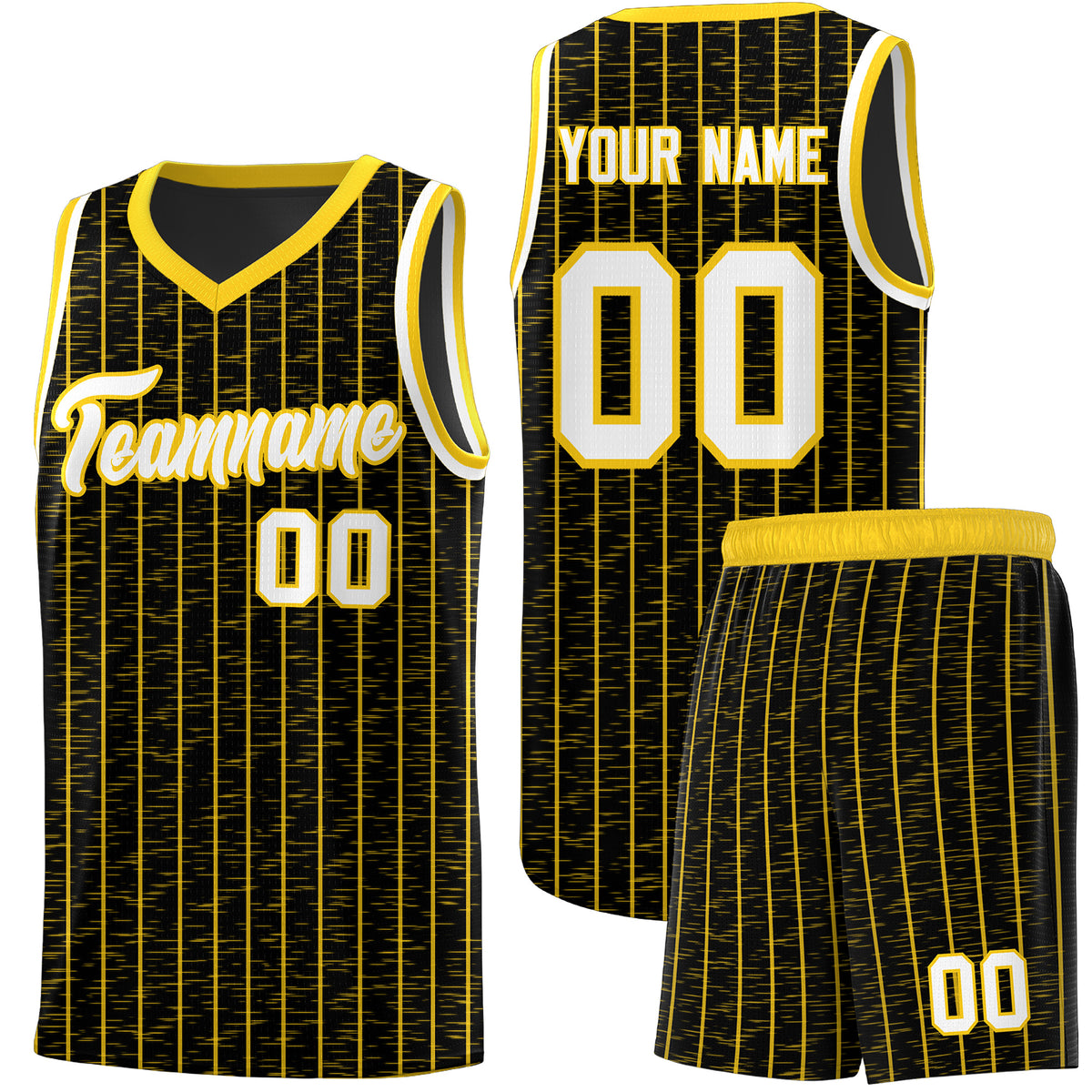 Custom Black Custom Gray Pinstripe Retro Sets Uniform Basketball Jersey