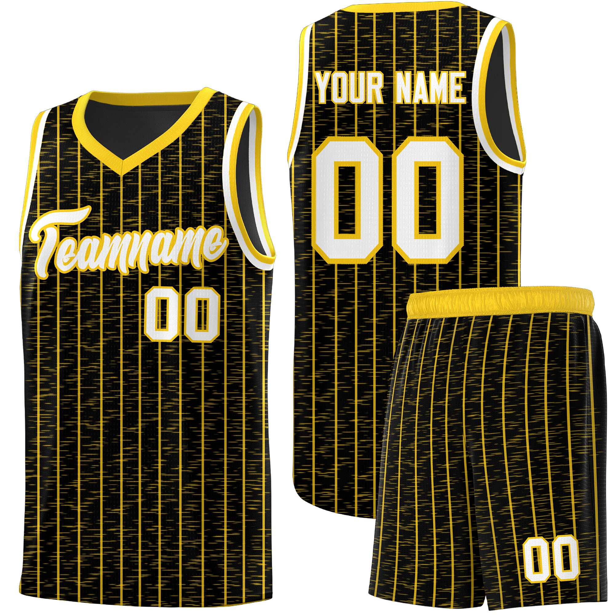 Custom Black Custom Gray Pinstripe Retro Sets Uniform Basketball Jersey