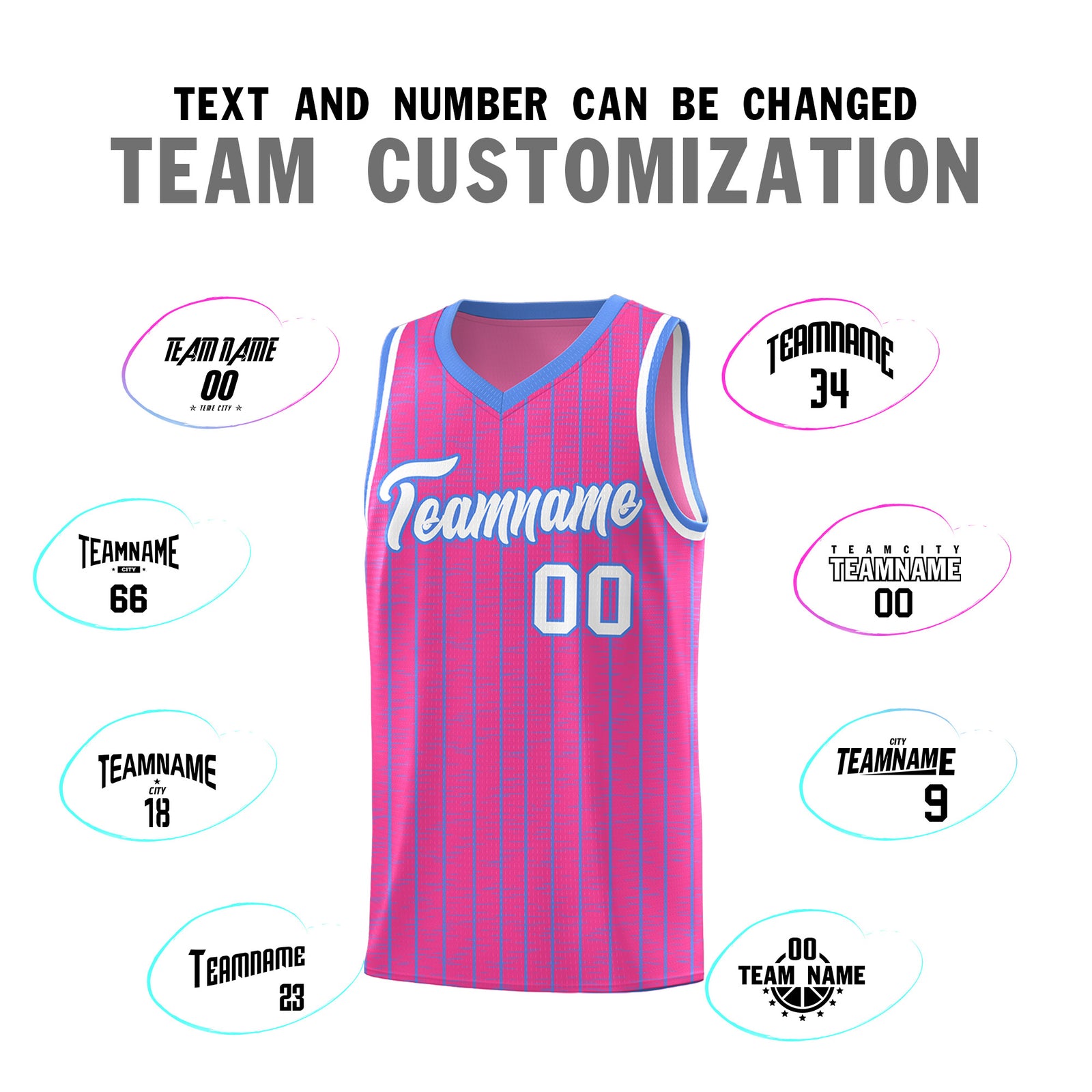Custom Pink Custom Gray Pinstripe Retro Sets Uniform Basketball Jersey