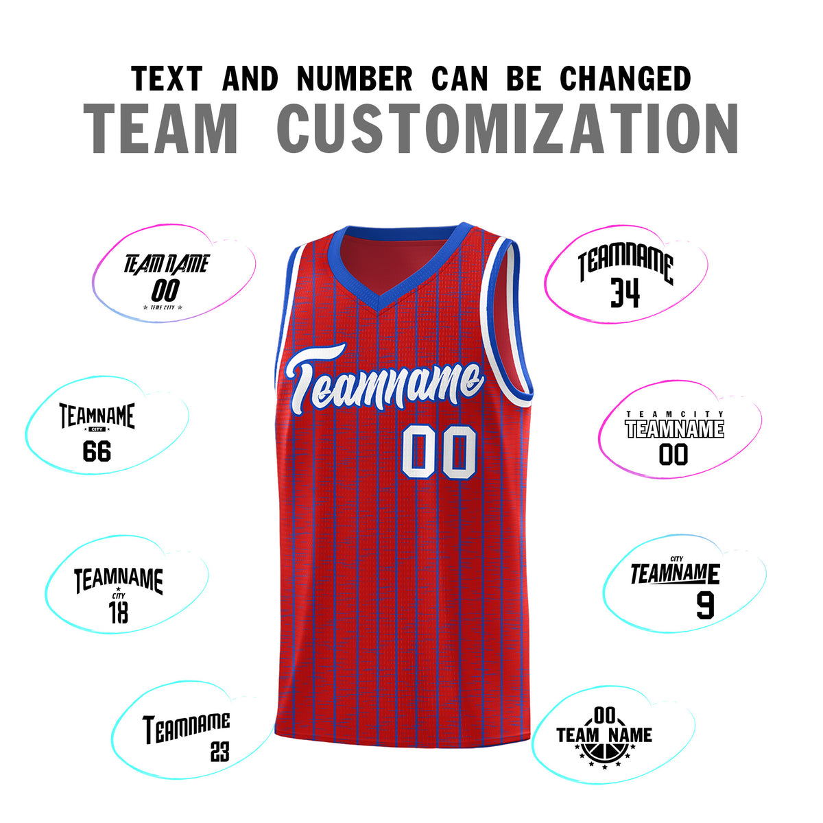 Custom Red Custom Gray Pinstripe Retro Sets Uniform Basketball Jersey