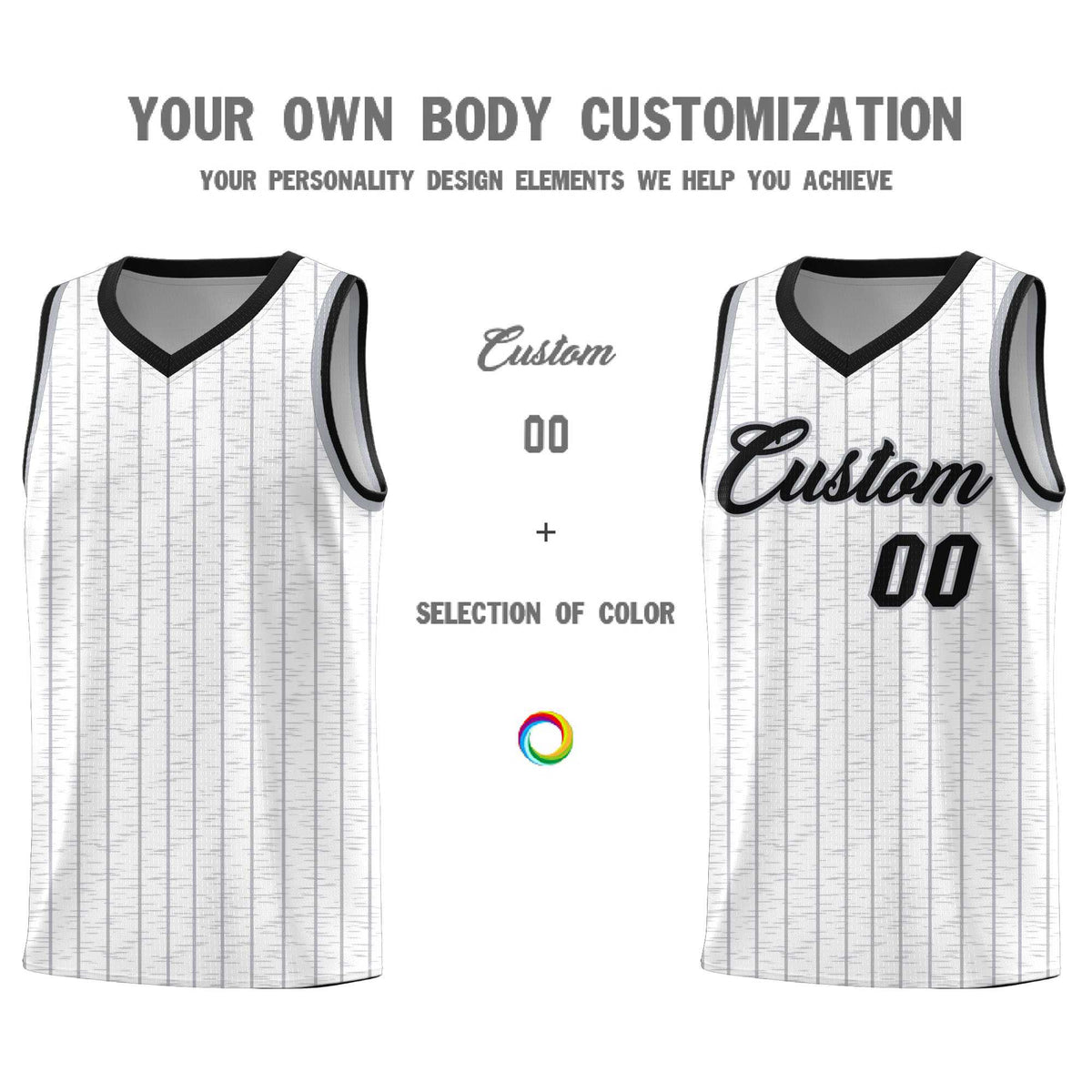 Custom White Custom Gray Pinstripe Retro Sets Uniform Basketball Jersey