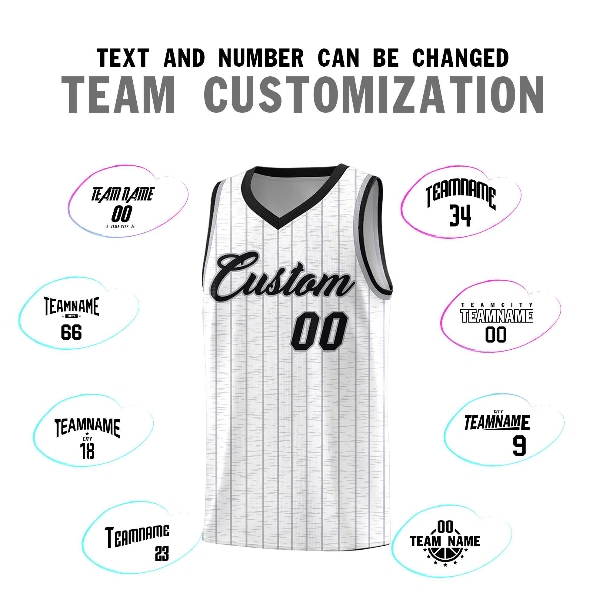 Custom White Custom Gray Pinstripe Retro Sets Uniform Basketball Jersey