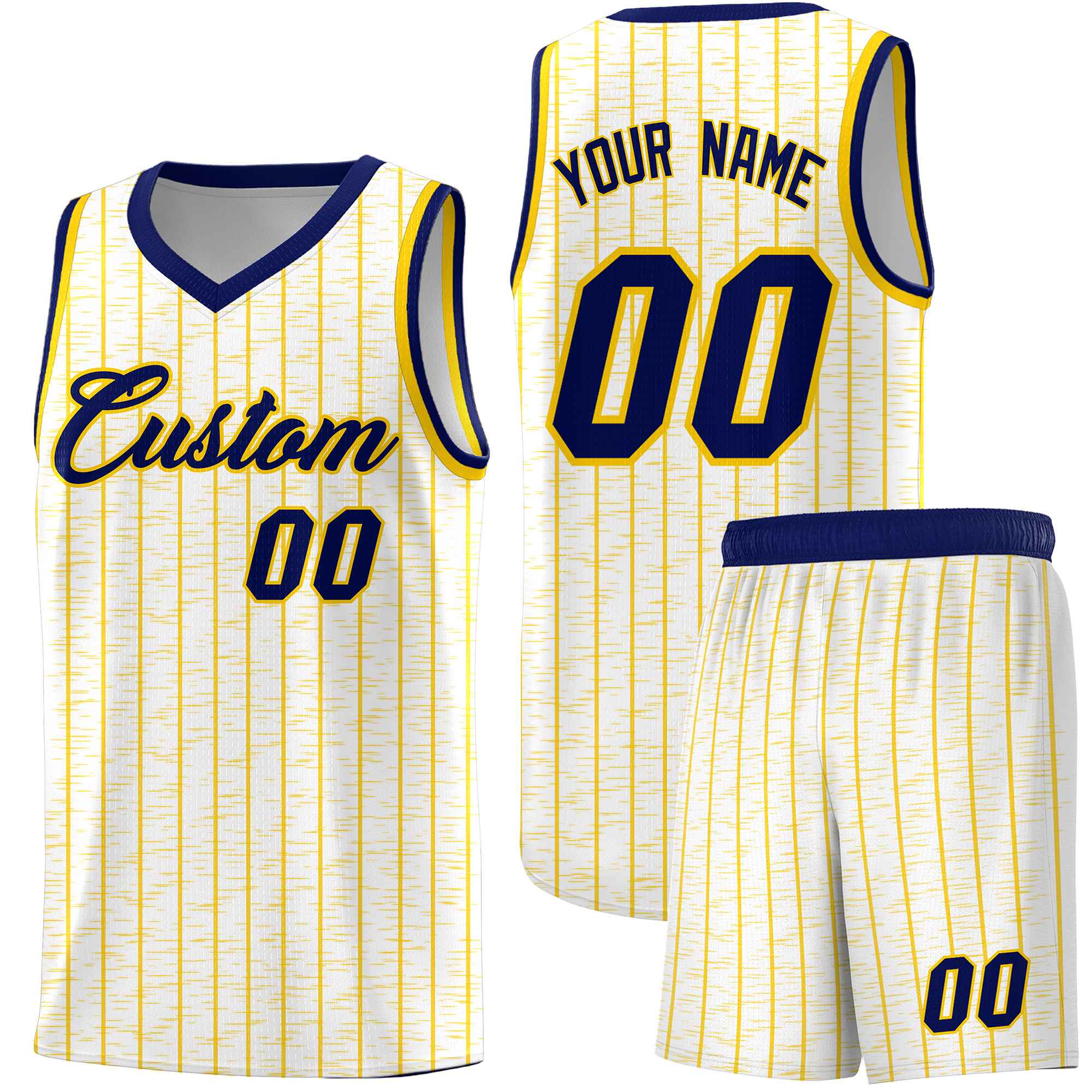 Custom White Custom Gray Pinstripe Retro Sets Uniform Basketball Jersey