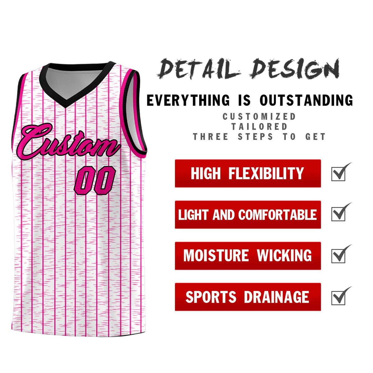 Custom White Custom Gray Pinstripe Retro Sets Uniform Basketball Jersey