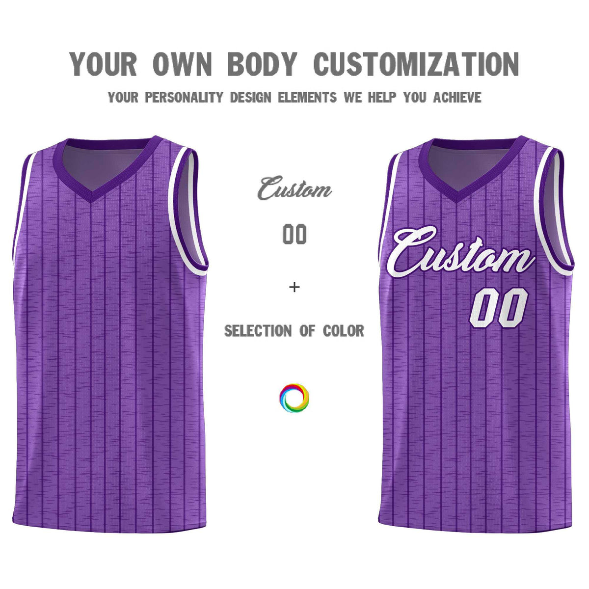 Custom Light Purple Custom Gray Pinstripe Retro Sets Uniform Basketball Jersey