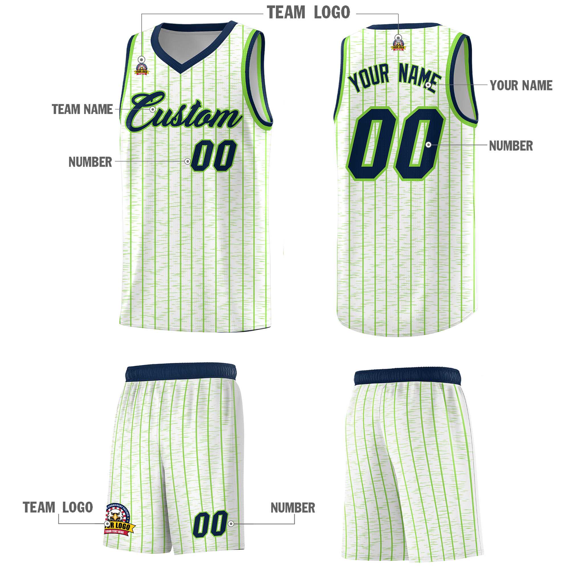 Custom White Custom Gray Pinstripe Retro Sets Uniform Basketball Jersey