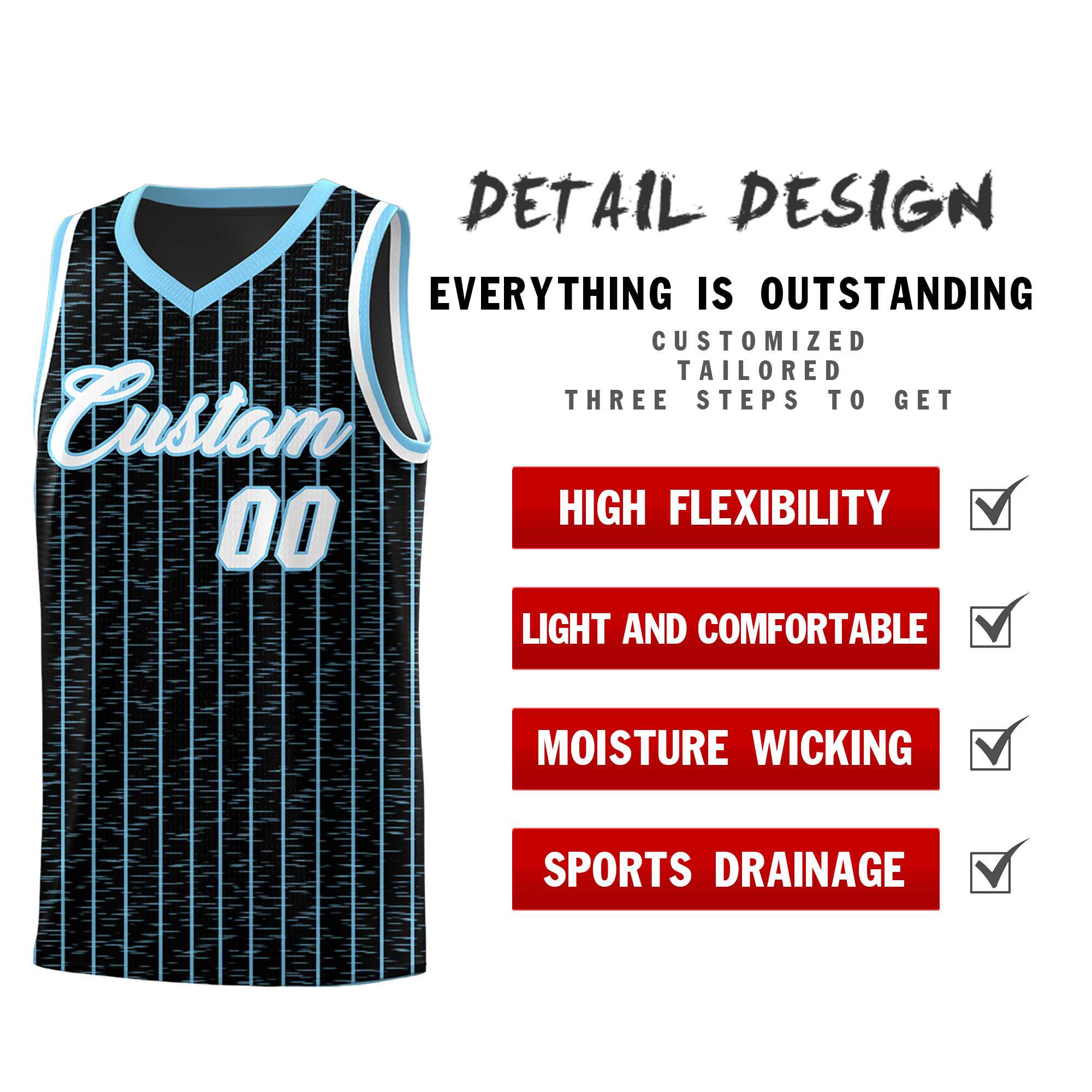 Custom Black Custom Gray Pinstripe Retro Sets Uniform Basketball Jersey